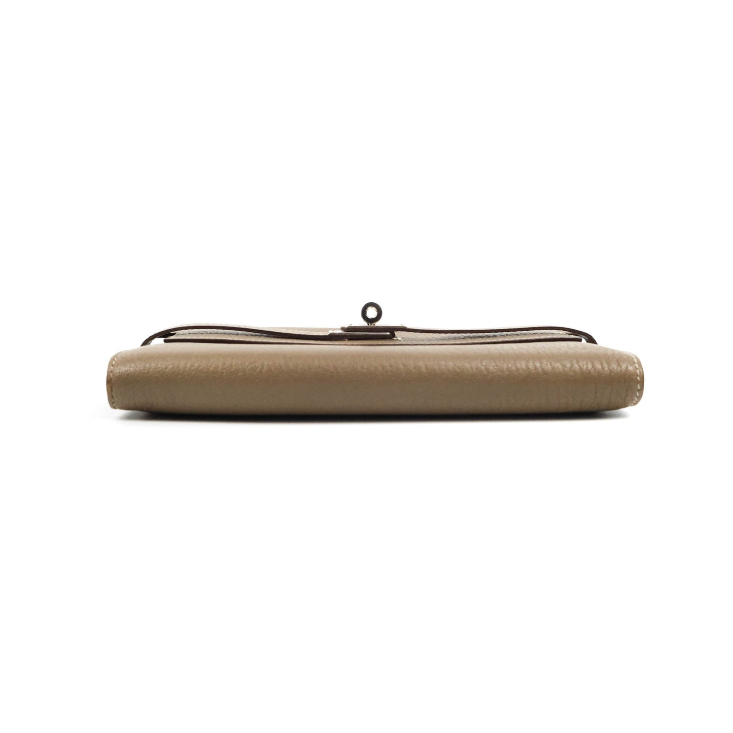 Hermès Kelly Wallet Etoupe Chevre Mysore Palladium Hardware