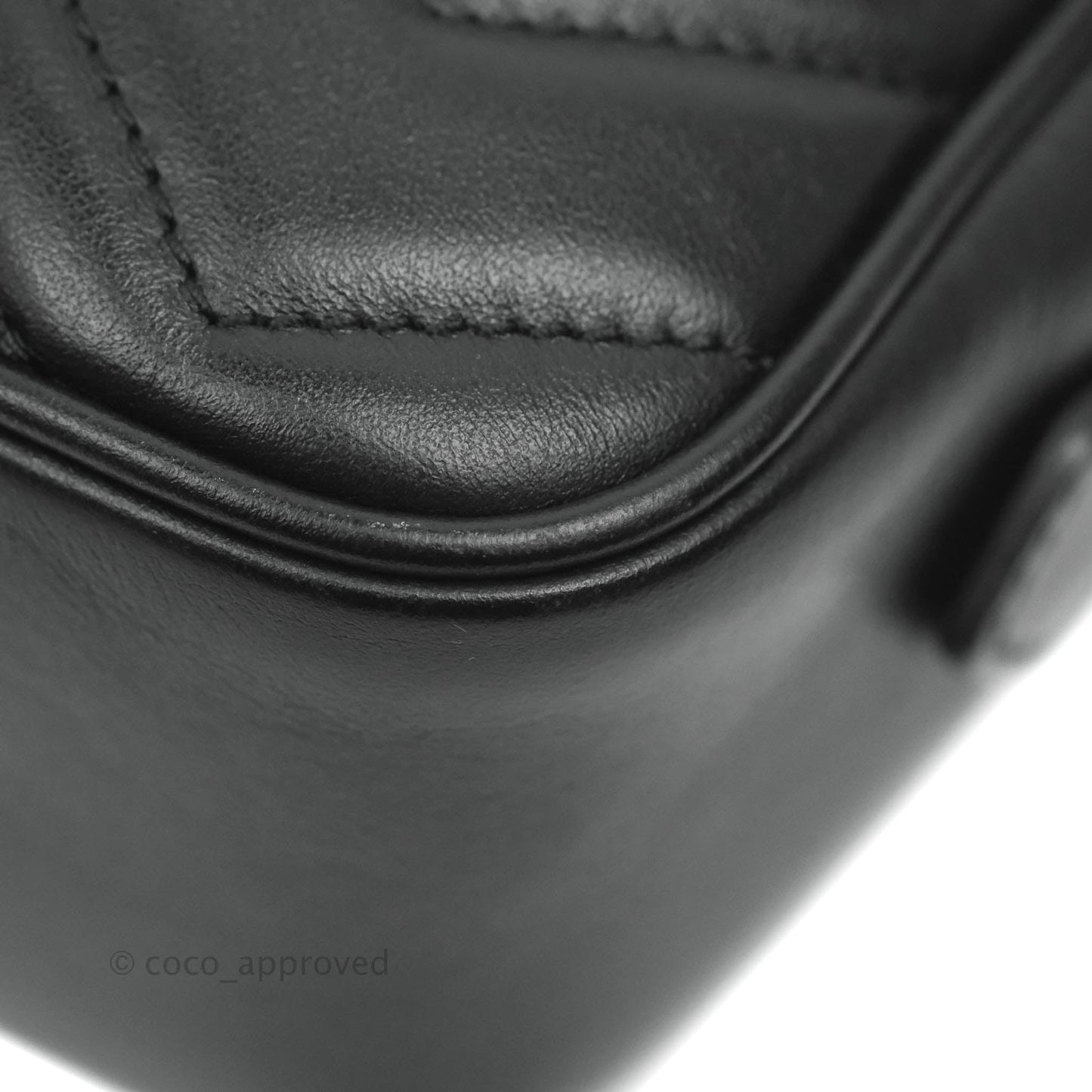 Gucci Mini Matelasse GG Marmont Camera Bag Black Calfskin Gold Hardware