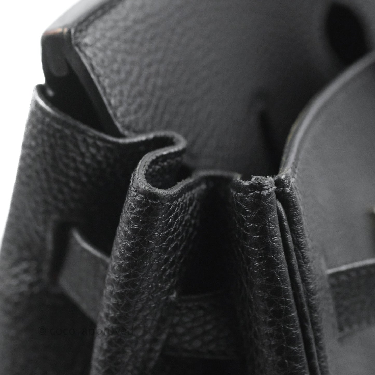 Hermès Retourne Birkin 35 Black Togo Palladium Hardware