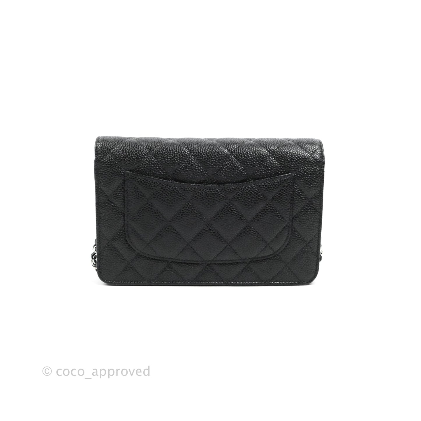 Chanel Quilted Classic WOC Black Caviar Silver Hardware