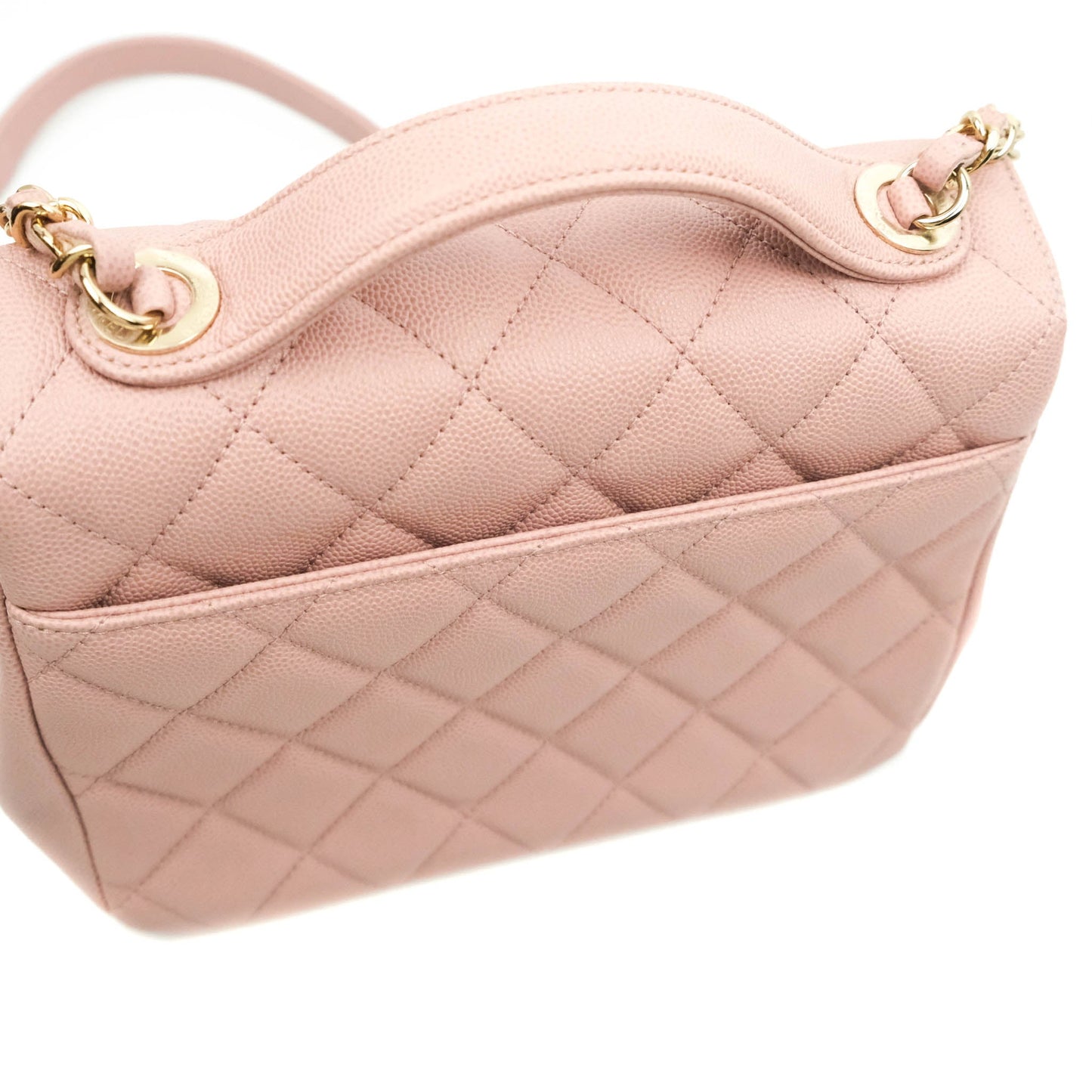 Chanel Quilted Medium Business Affinity Flap Pink Caviar Gold Hardware