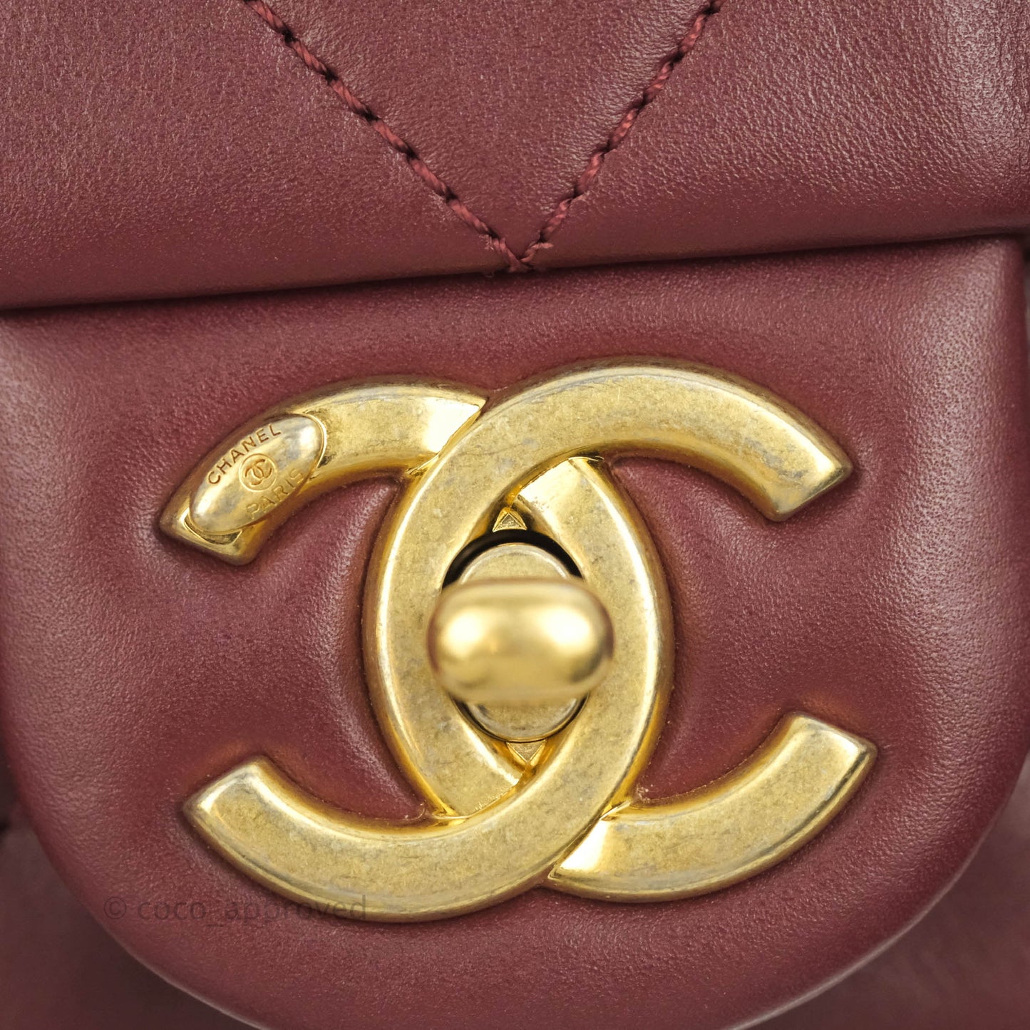 Chanel Quilted Small Crystal Pearls Flap Burgundy Calfskin Gold Hardware 20K