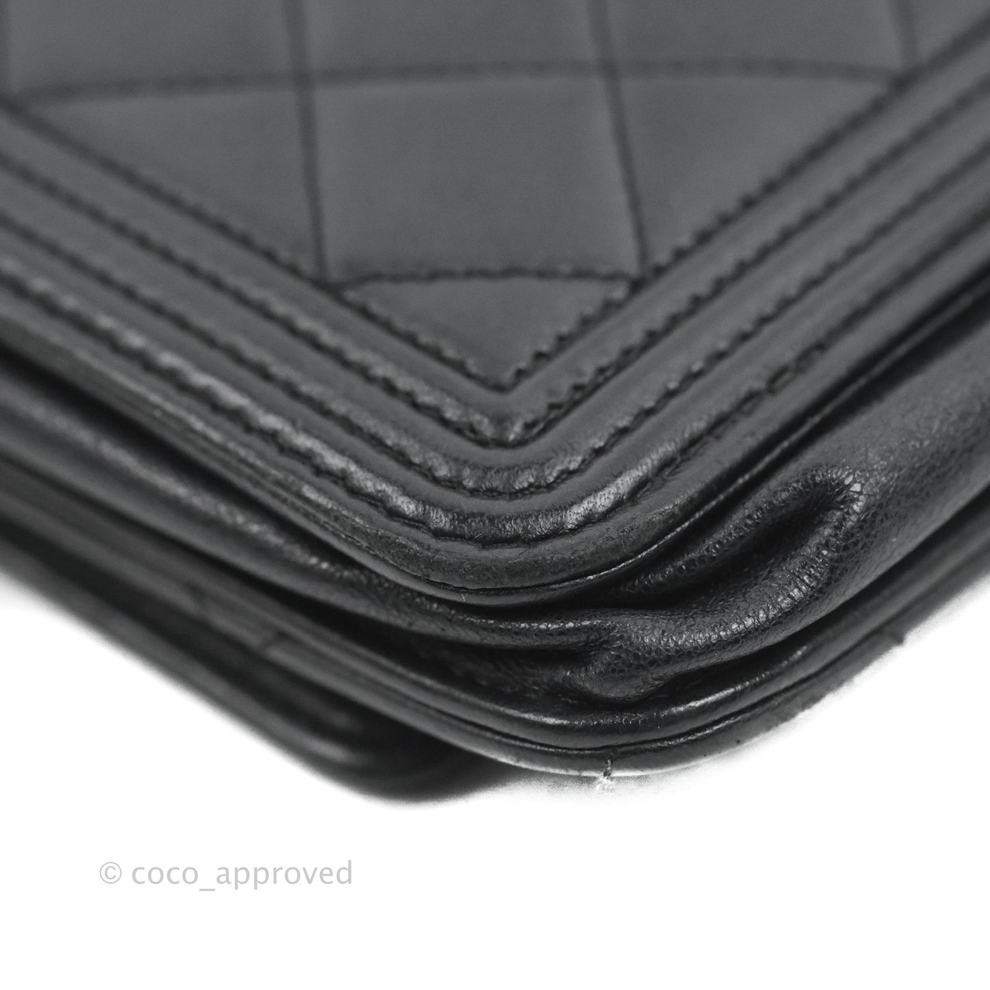 Chanel Boy Wallet on Chain WOC Black Lambskin Ruthenium Hardware