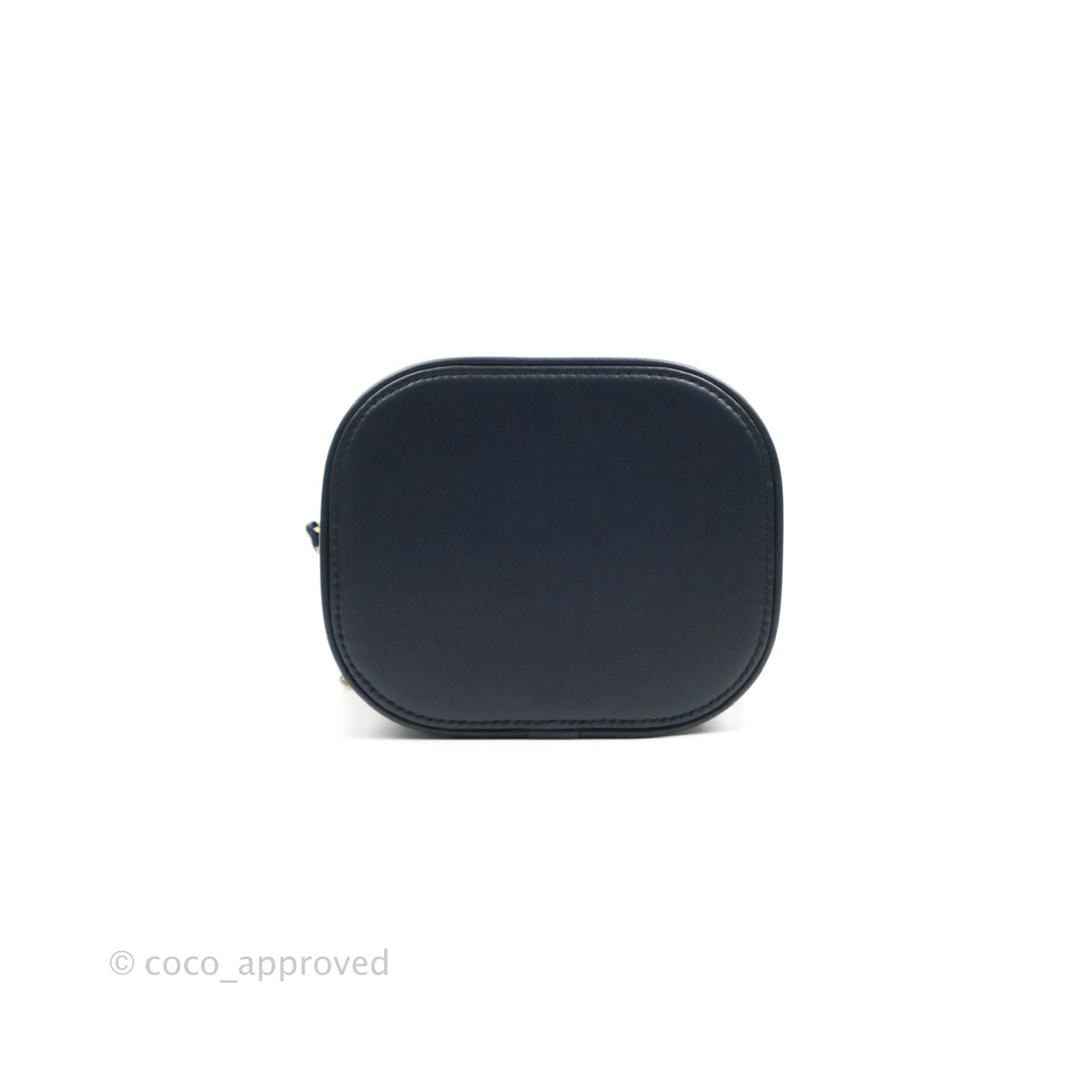 Chanel CC Mania Vanity Case Navy Lambskin Gold Hardware