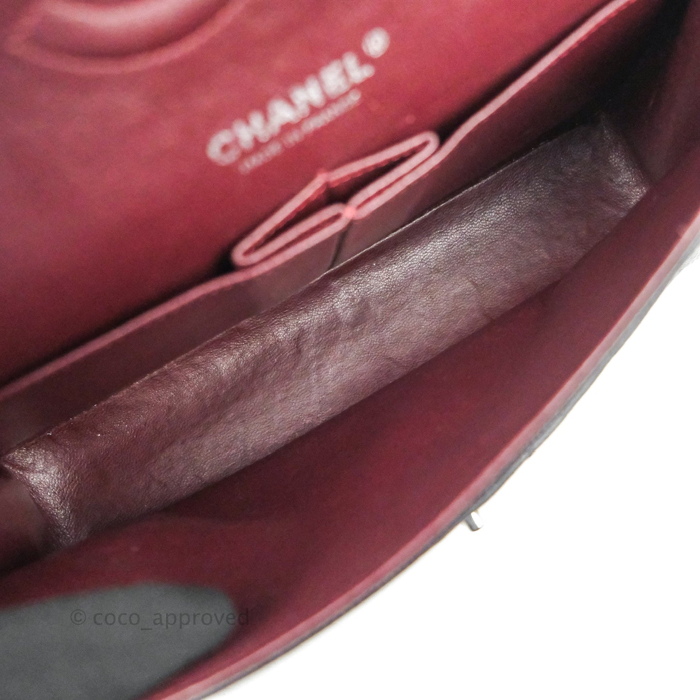Chanel Classic M/L Medium Flap Quilted Black Caviar Silver Hardware