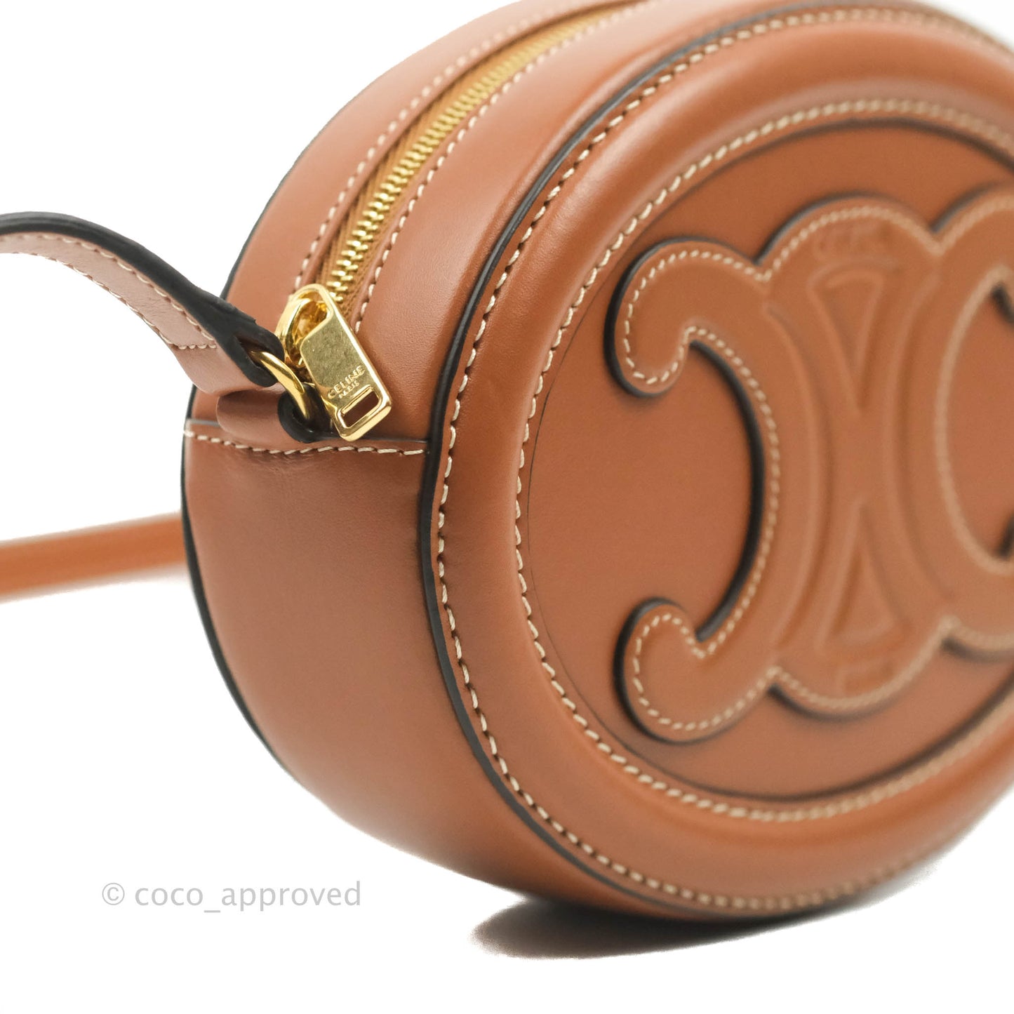 Celine Oval Bag Cuir Triophe Brown Calfskin