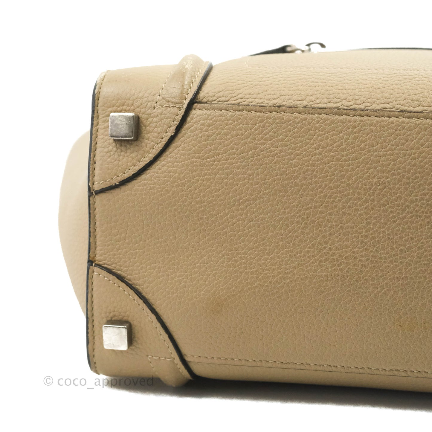 Celine Micro Luggage Handbag Dune Grained Calfskin