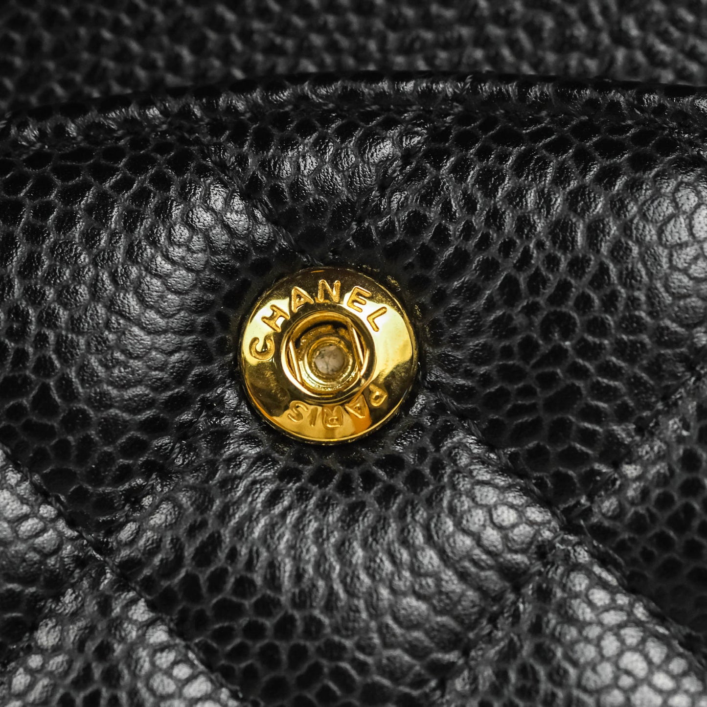 Chanel Medium Classic Quilted Flap Black Caviar Gold Hardware