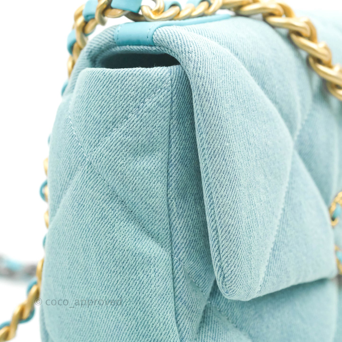 Chanel 19 Small Blue Denim Mixed Hardware