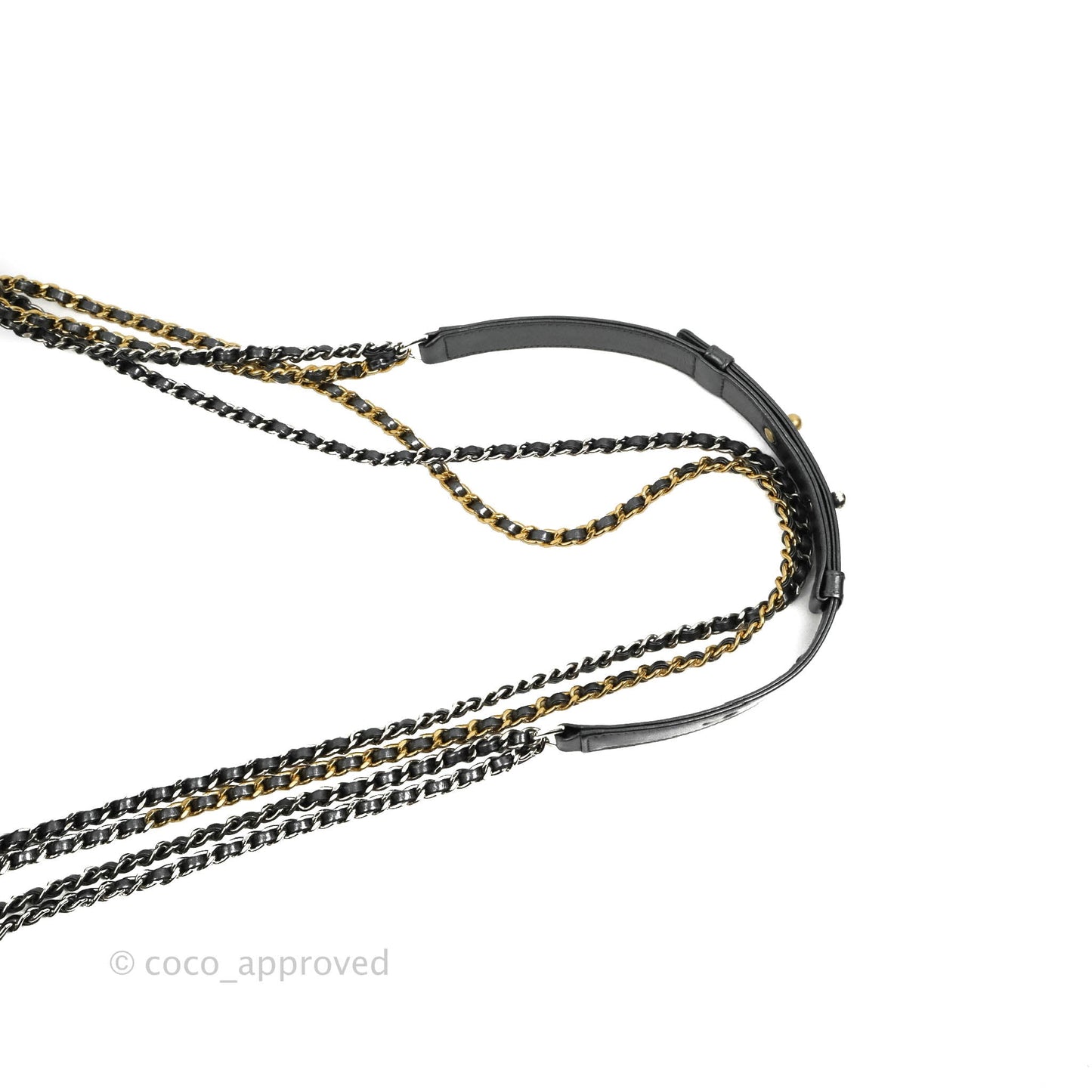 Chanel Chevron Small Gabrielle Hobo Iridescent Dark Grey Calfskin Mixed Hardware
