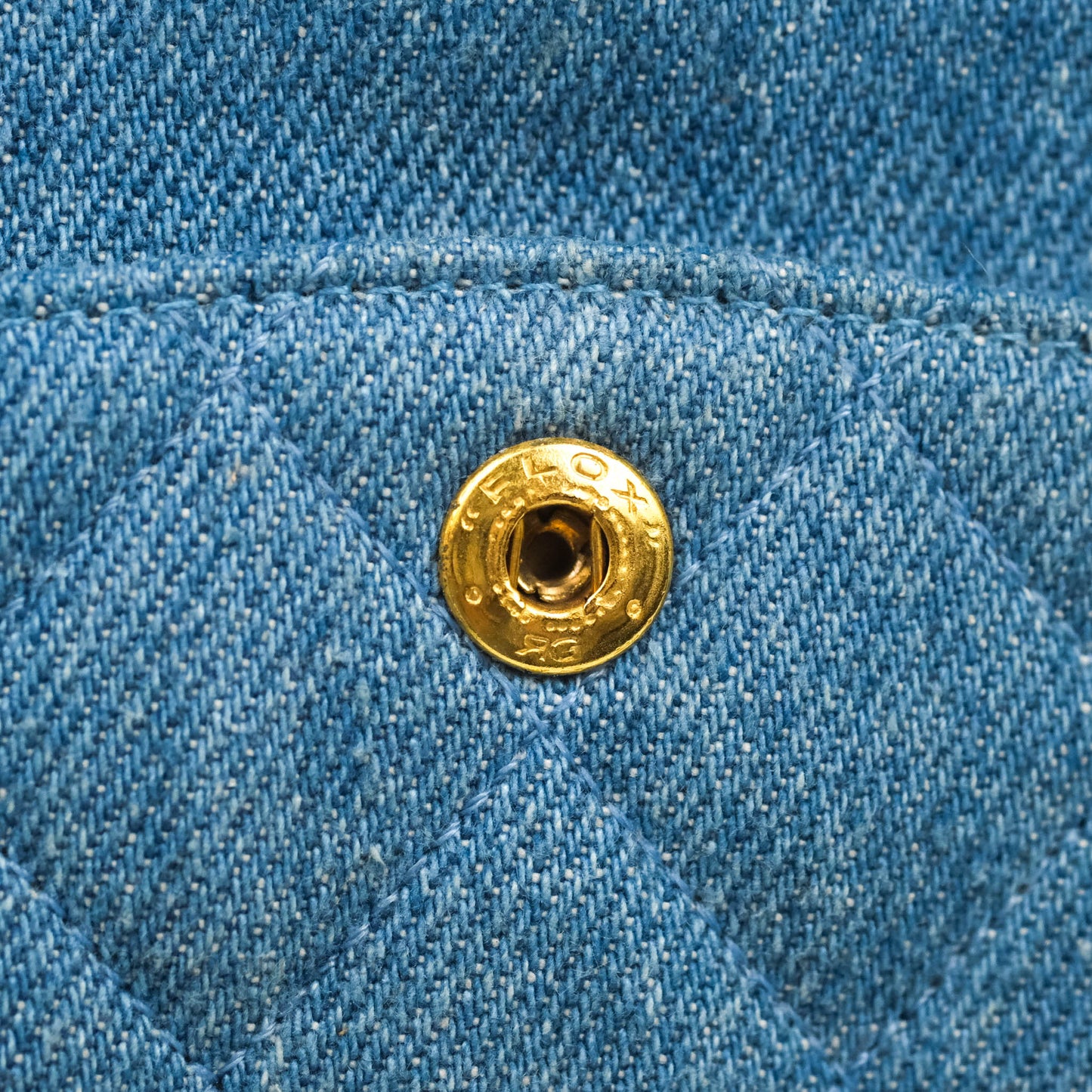 Chanel Vintage Classic Small S/M Flap Denim 24K Gold Hardware