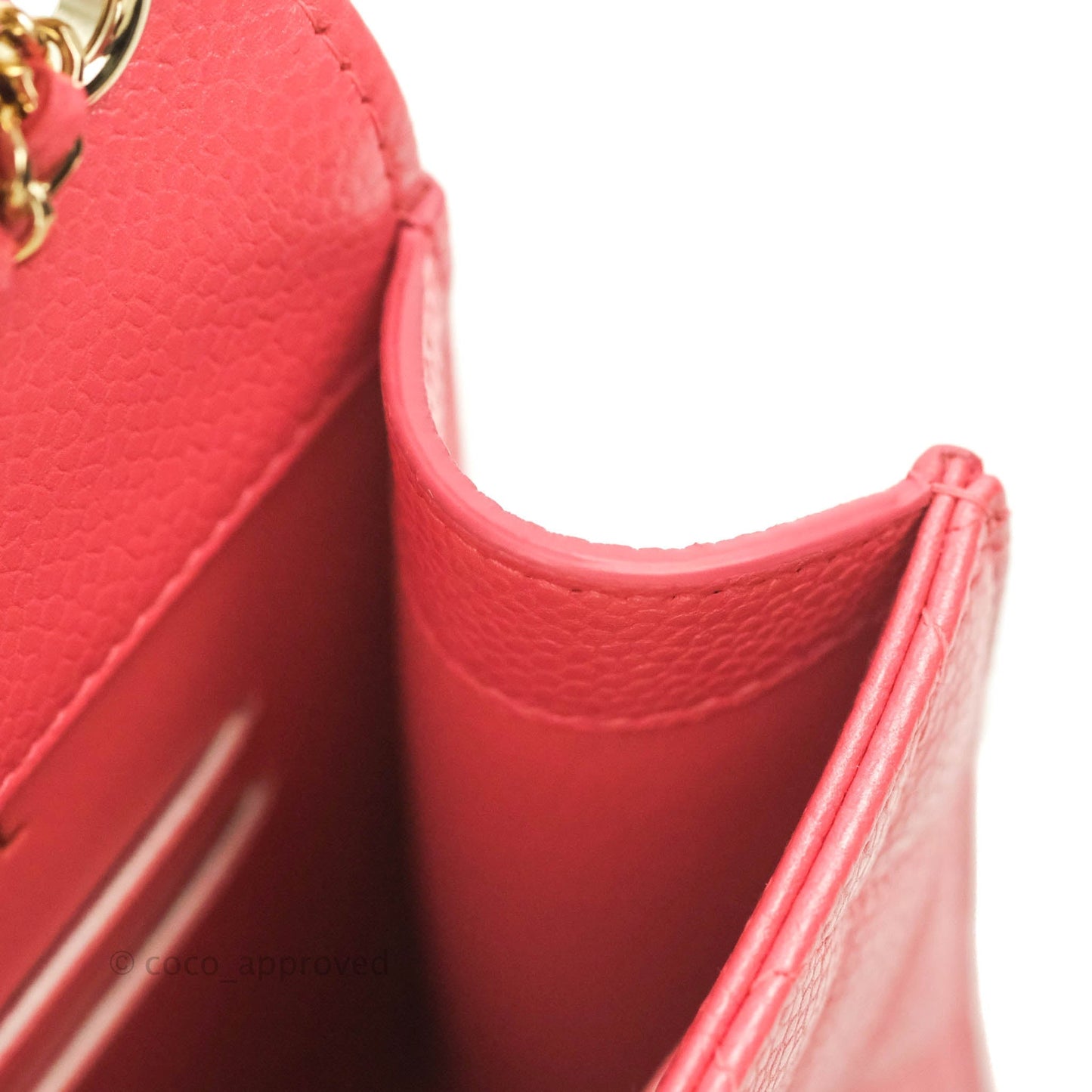 Chanel Golden Class Phone Holder With Chain Pink Caviar Gold Hardware