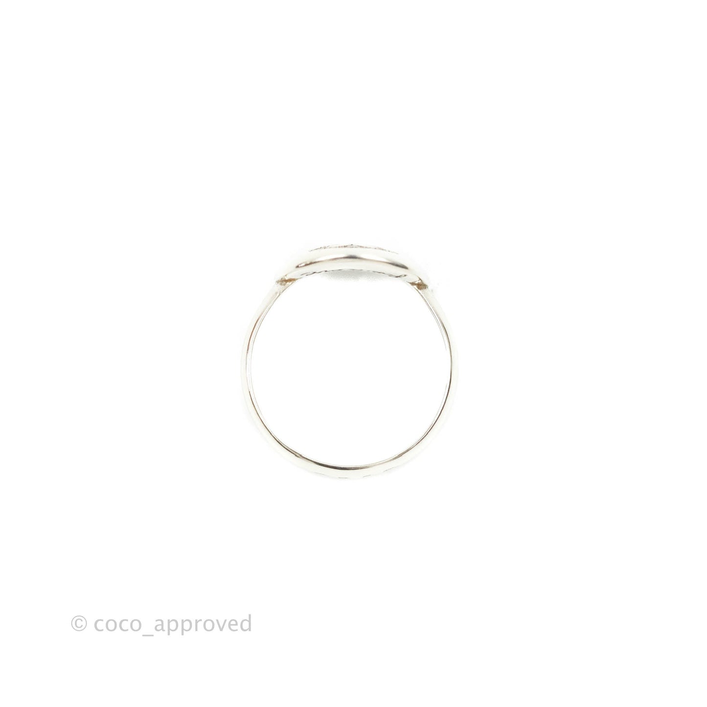 Gucci Blind For Love Mystic Cat Engraved Ring Sterling Silver Size 10