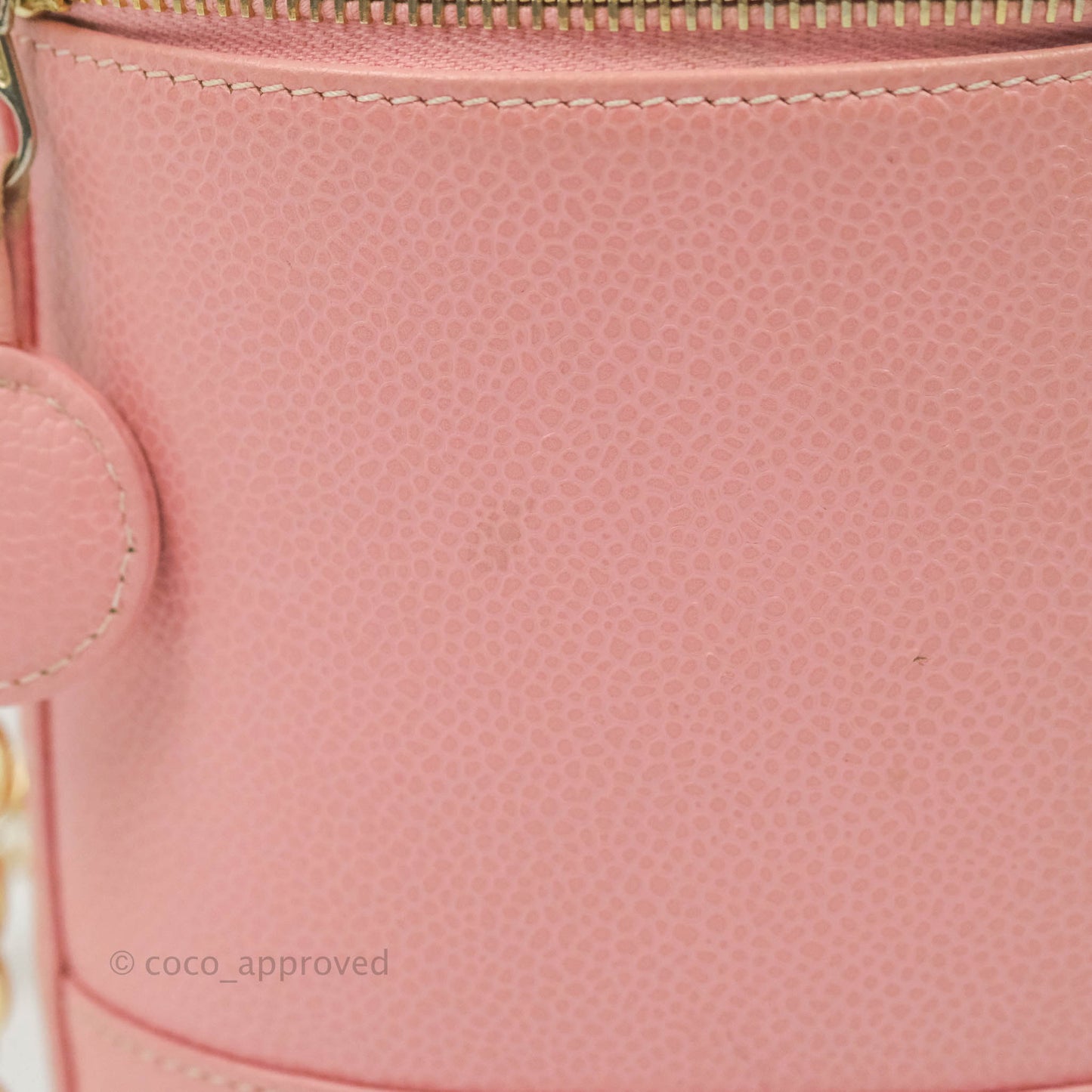 Chanel Vintage Vanity Case Pink Caviar Gold Hardware