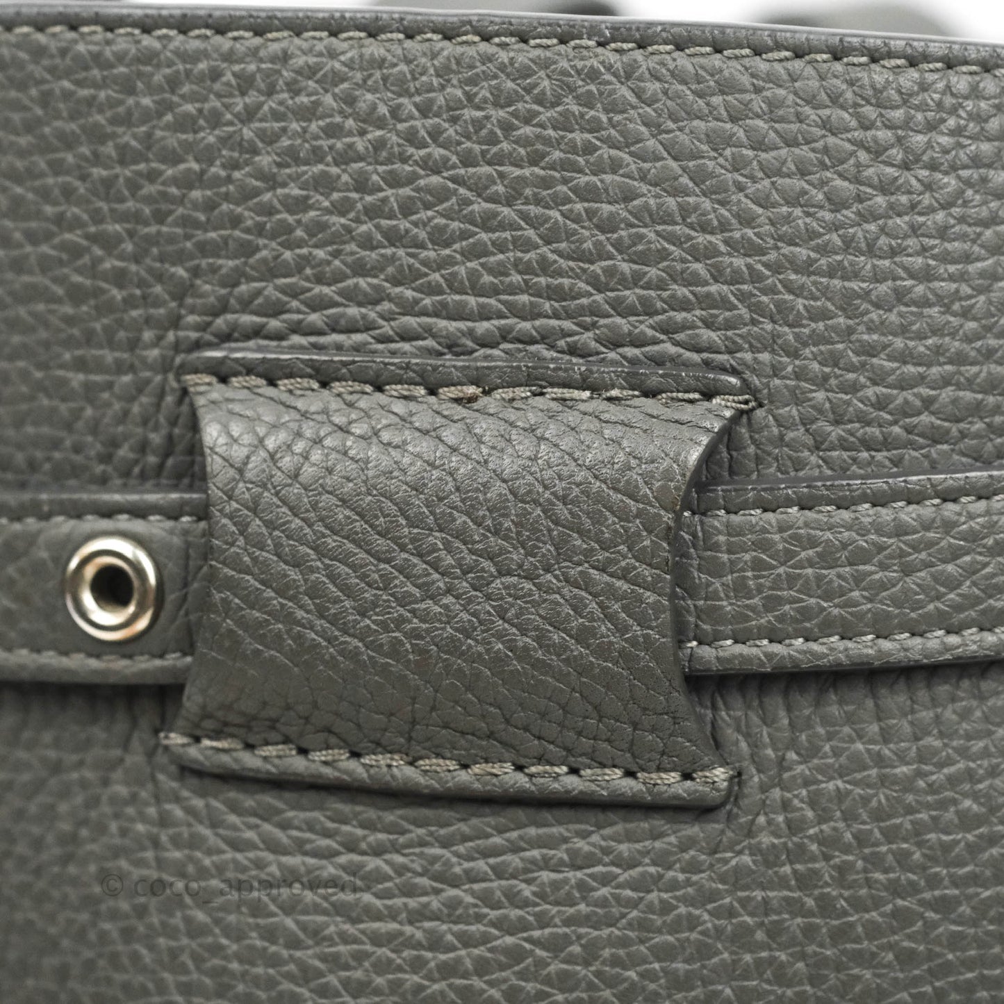 Celine Big Bag Nano Bucket Grey Grained Calfskin