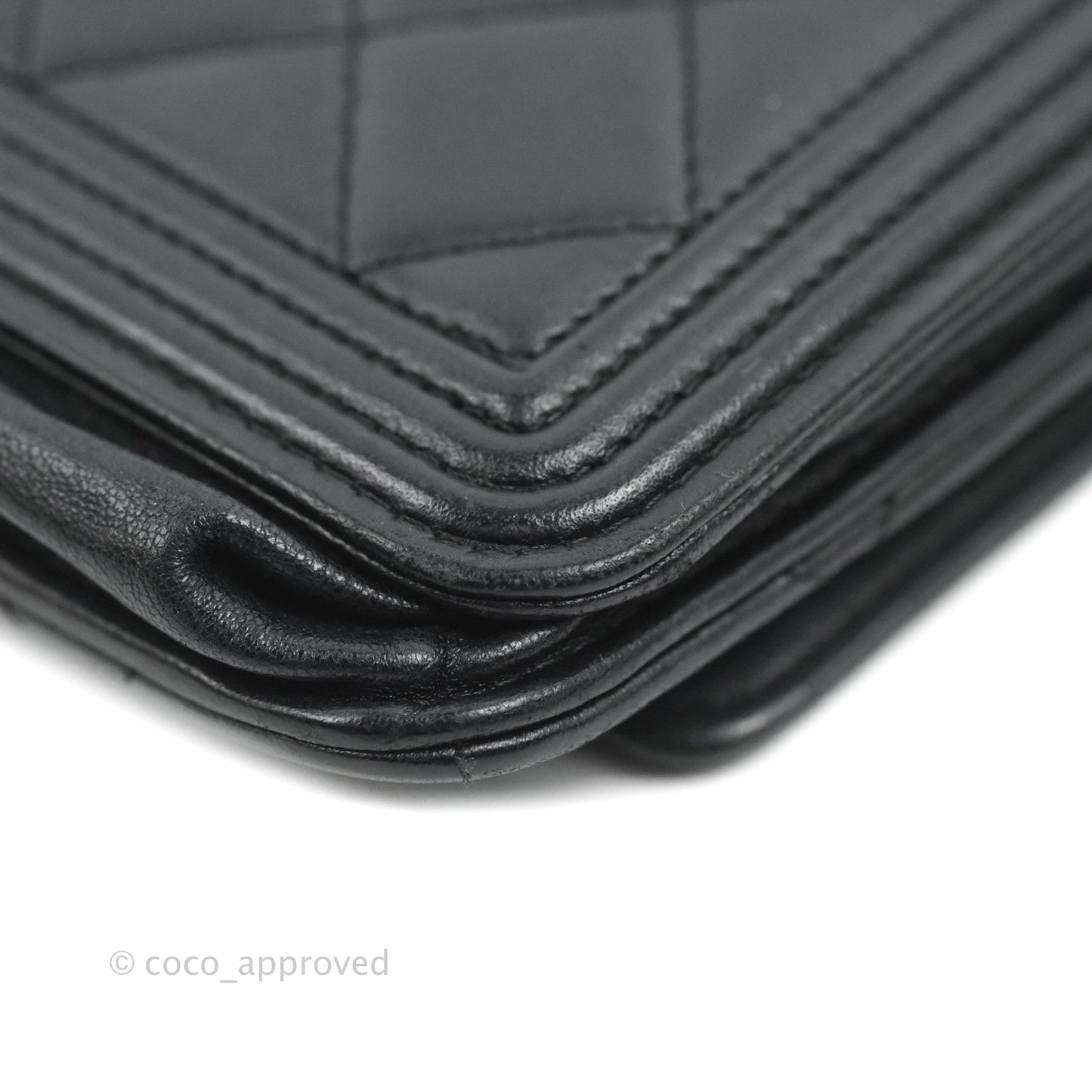 Chanel Boy Wallet on Chain WOC Black Lambskin Ruthenium Hardware