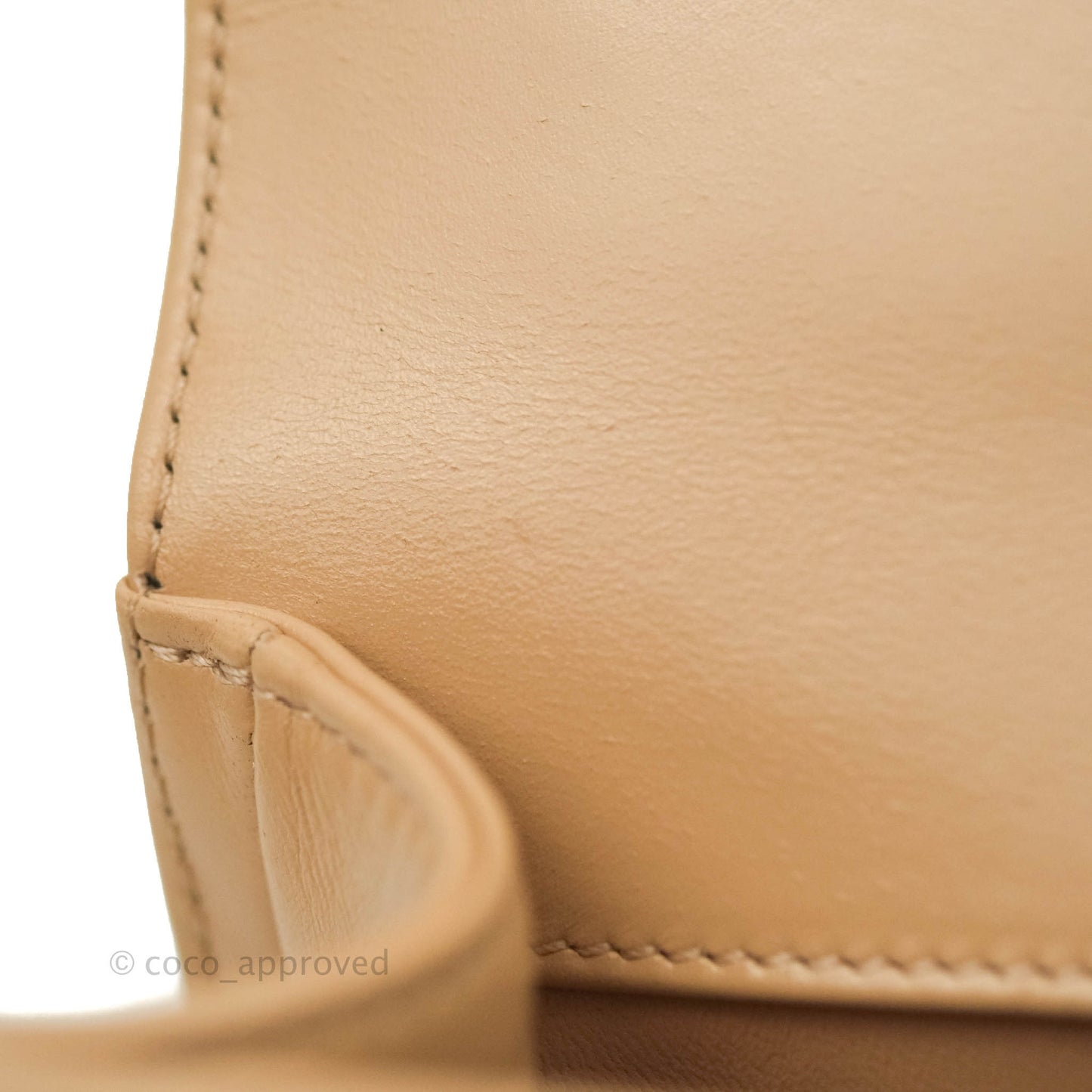 Chanel Quilted Mini Perfect Fit Adjustable Beige Calfskin Gold Hardware 21A
