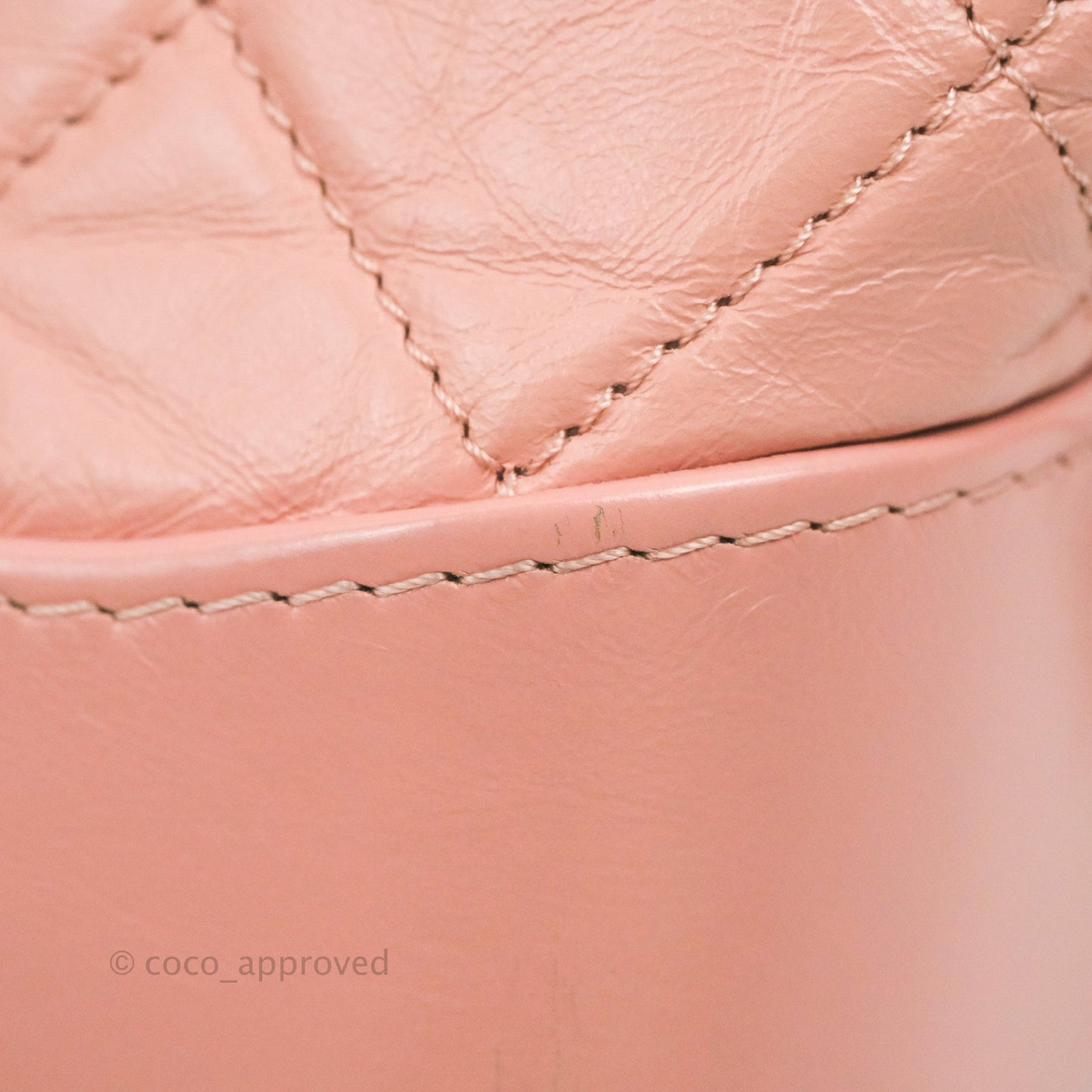 Chanel Quilted Small Gabrielle Hobo Pink Aged Calfskin