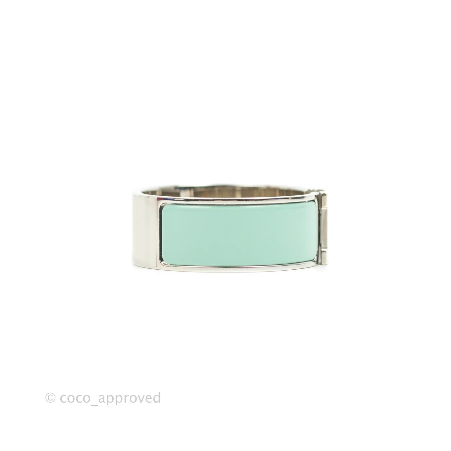 Hermès Clic Clac H Bracelet Tiffany Blue Silver Hardware