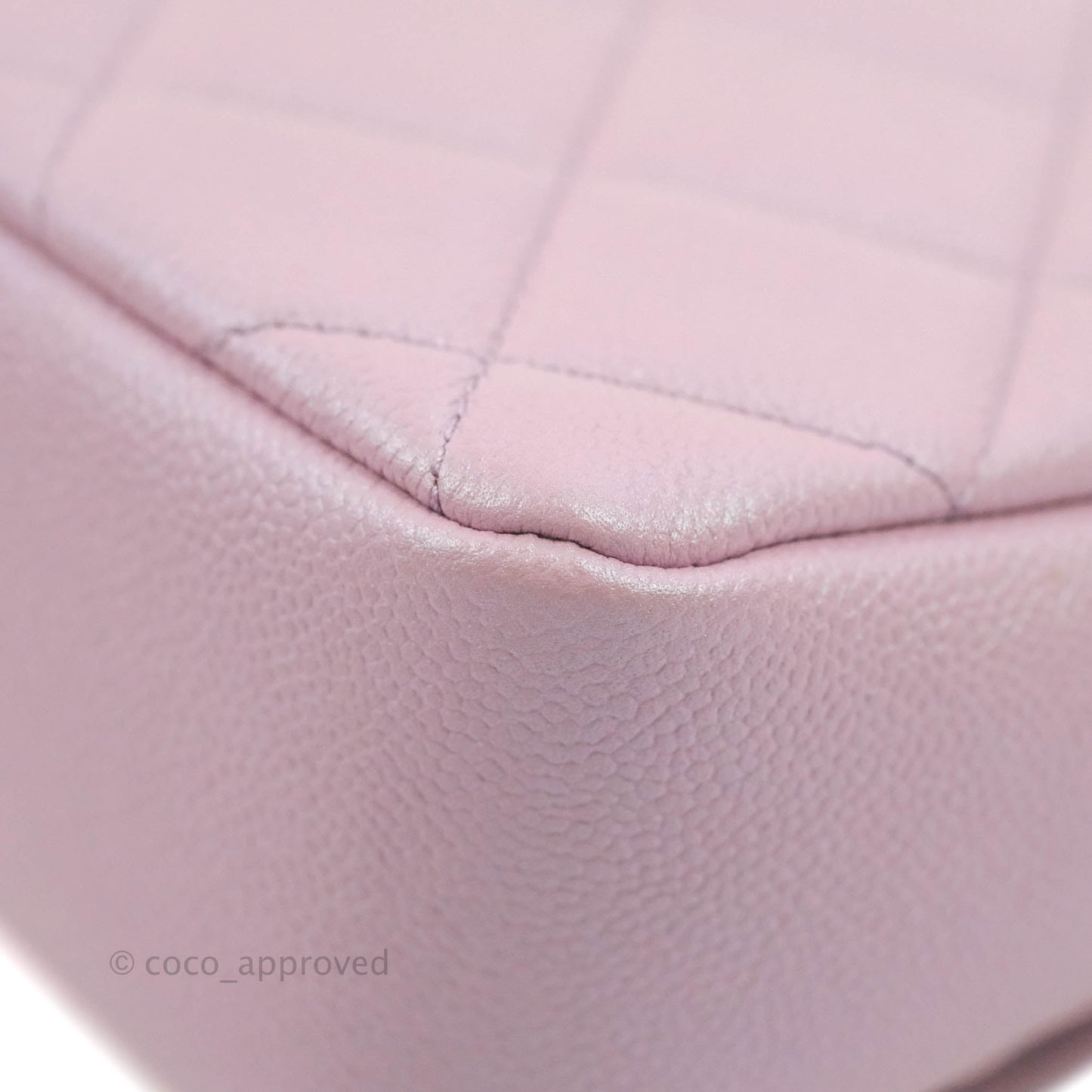 Chanel Quilted My Perfect Mini Iridescent Pink Caviar Aged Gold Hardware 21K