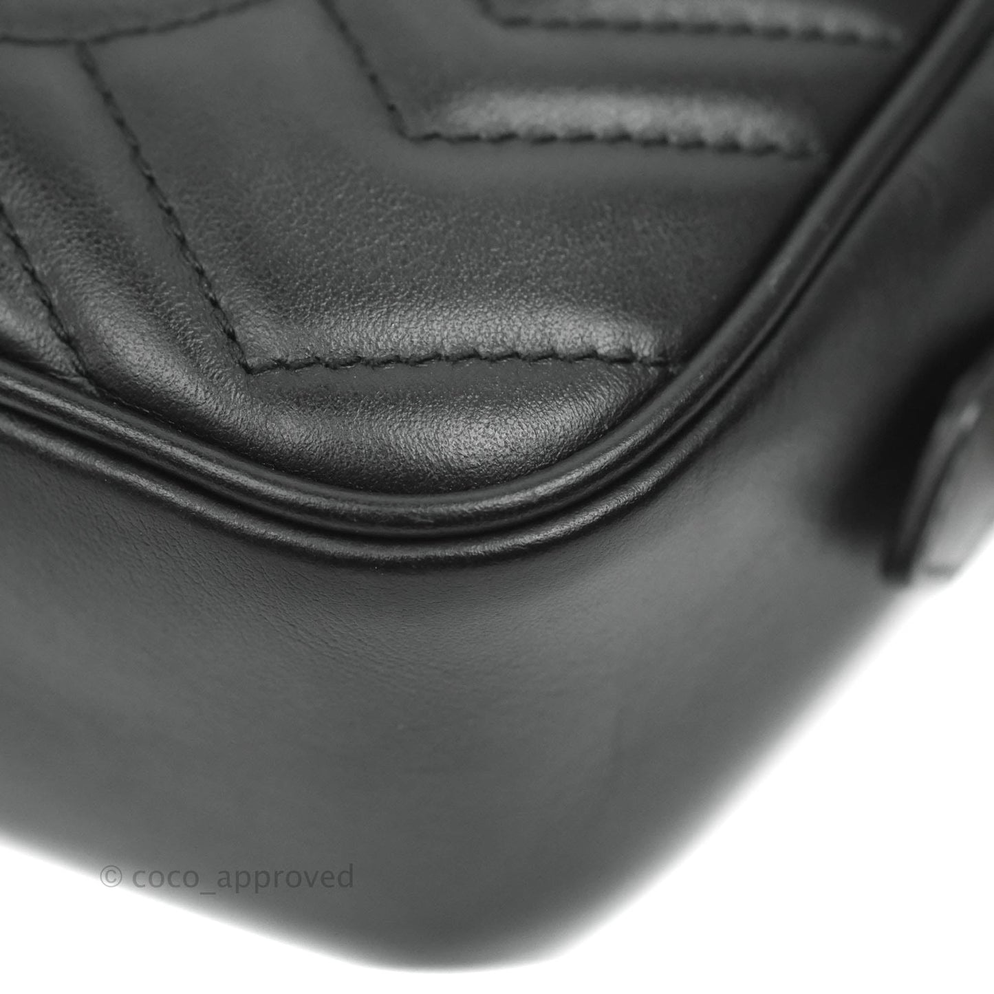 Gucci Mini Matelasse GG Marmont Camera Bag Black Calfskin Gold Hardware