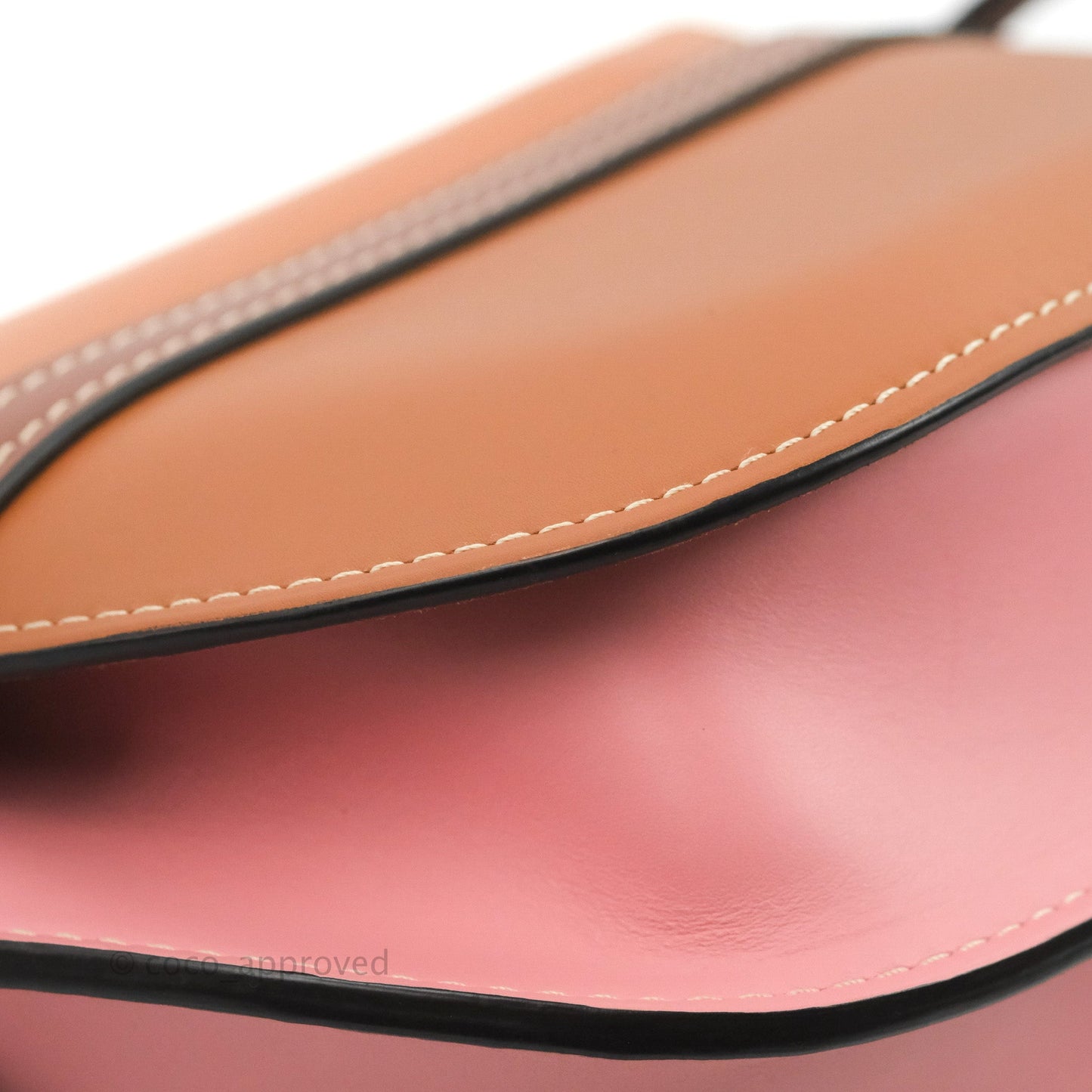 Loewe Small Gate Bag Smooth Calfskin in Tan/Pink