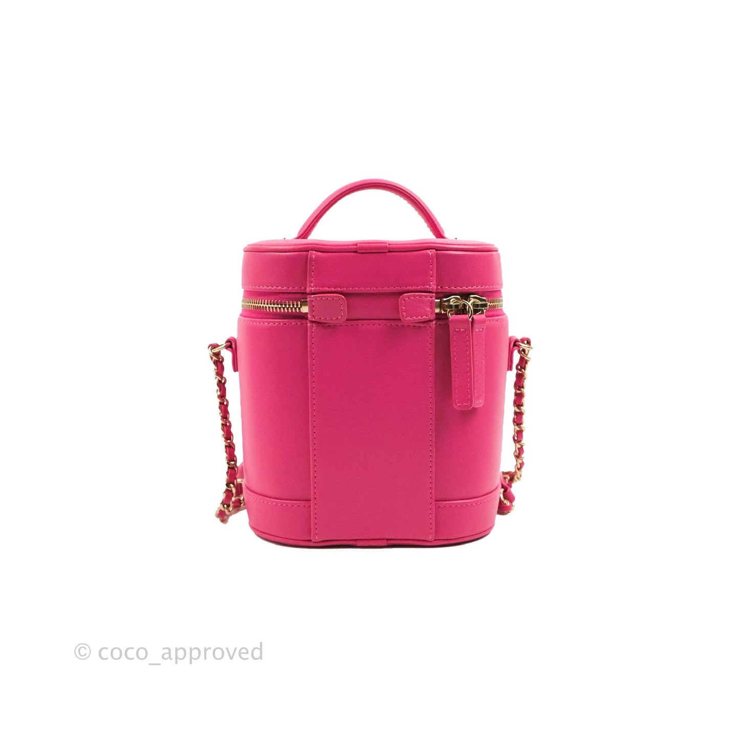 Chanel CC Mania Vanity Case Pink Lambskin Gold Hardware