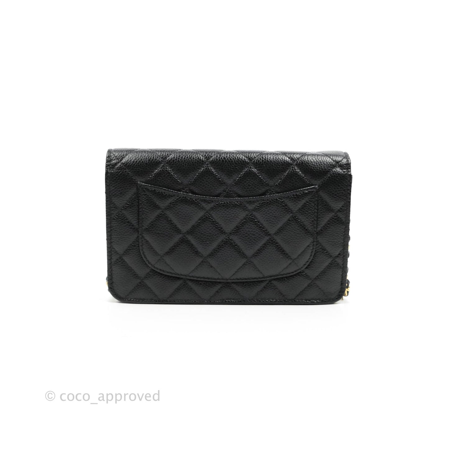 Chanel Quilted WOC Black Caviar Gold Hardware