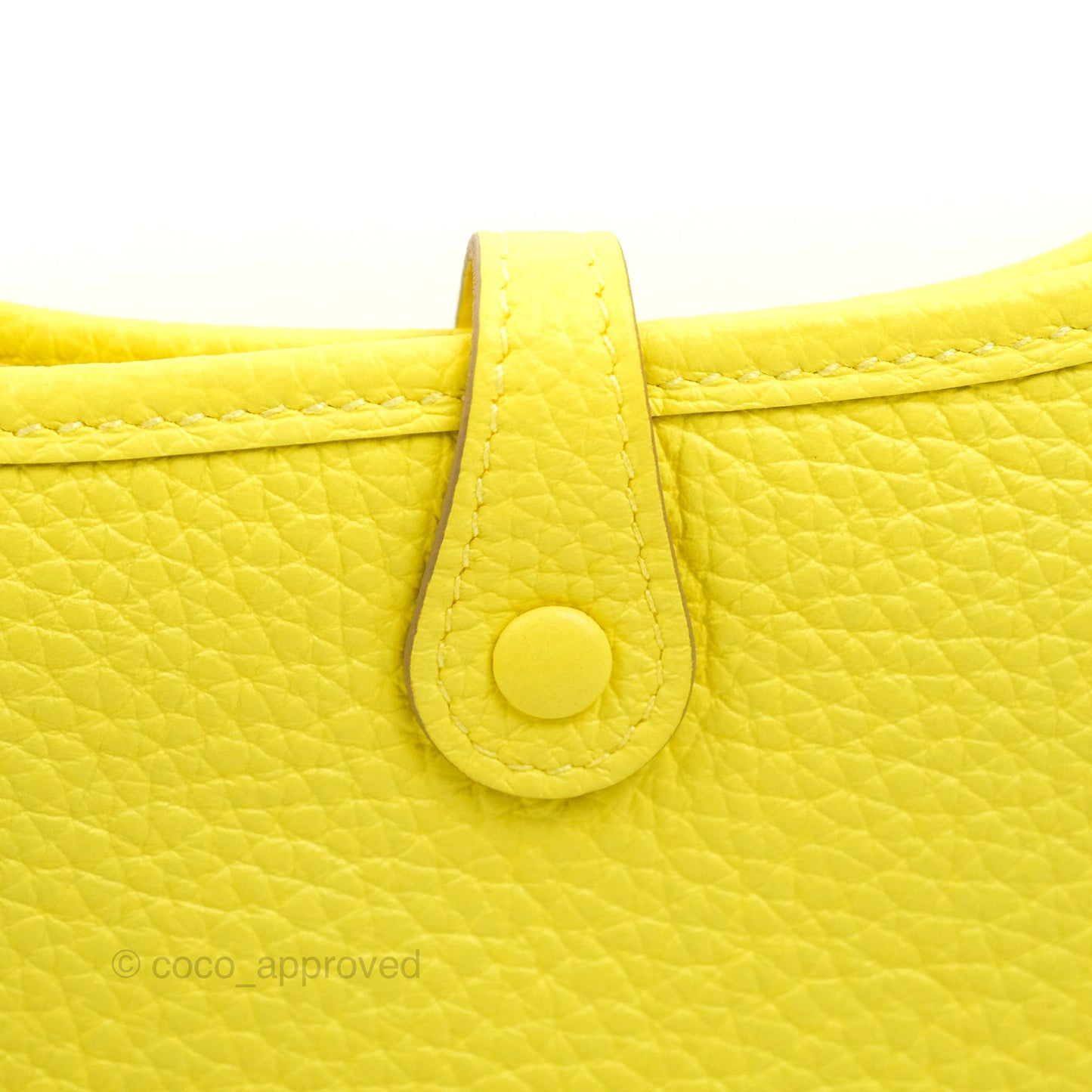 Hermès Mini Evelyne 16 Lime Clemence Palladium Hardware