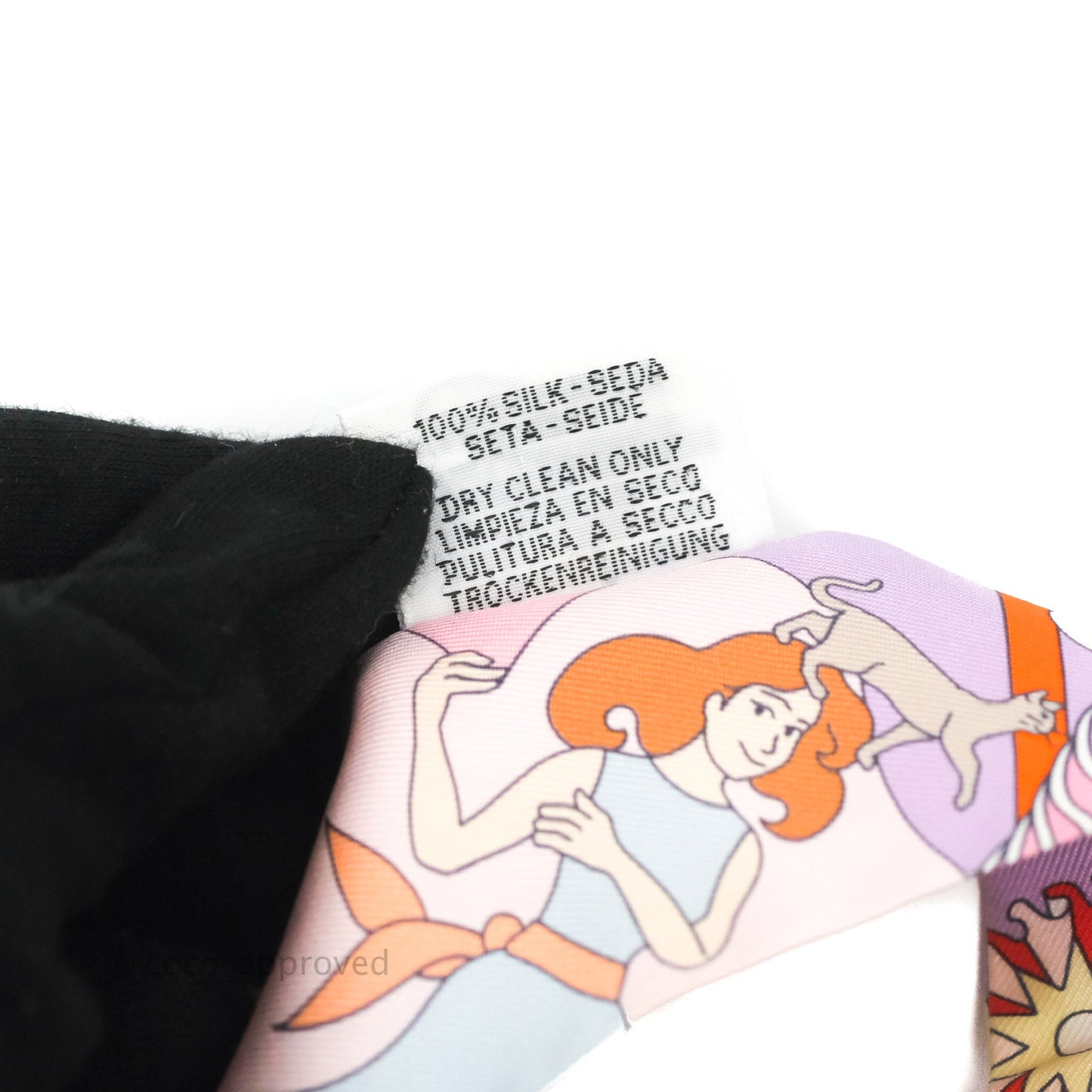 Hermes Silk Carres Volants Twilly Lilas/Rose Pâle/ Orange