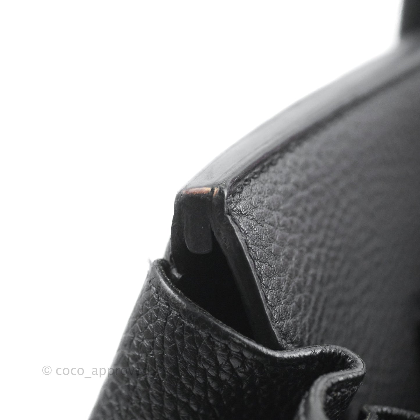 Hermès Retourne Birkin 35 Black Togo Palladium Hardware