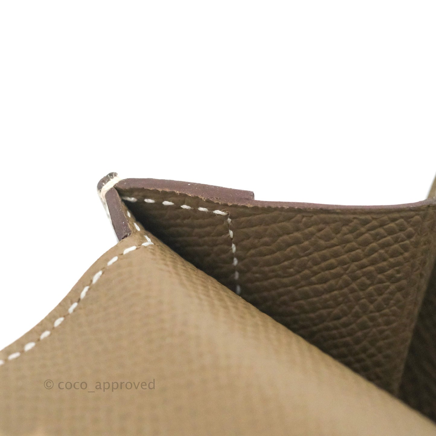 Hermès Kelly Pocket Compact Wallet Epsom Etoupe Gold Hardware