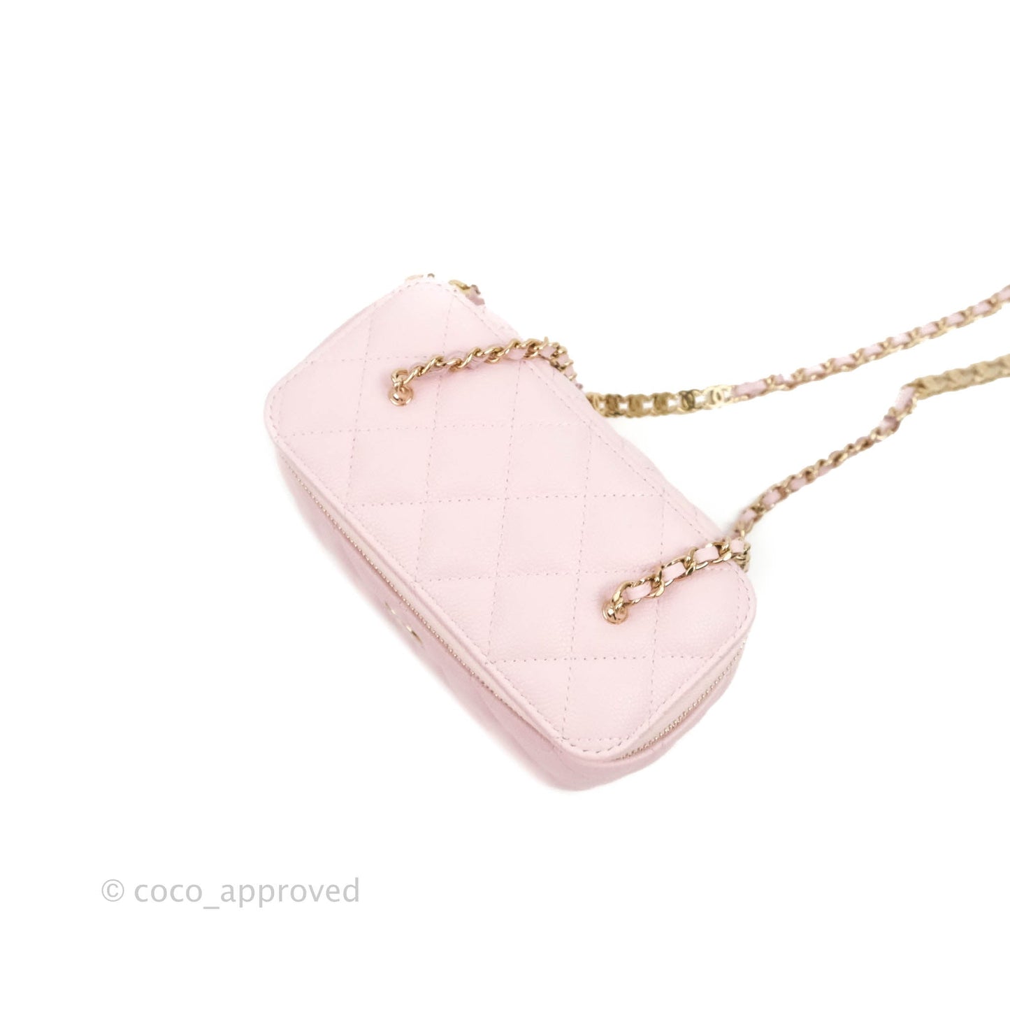 Chanel Vanity with CC Chain Light Pink Caviar Gold Hardware
