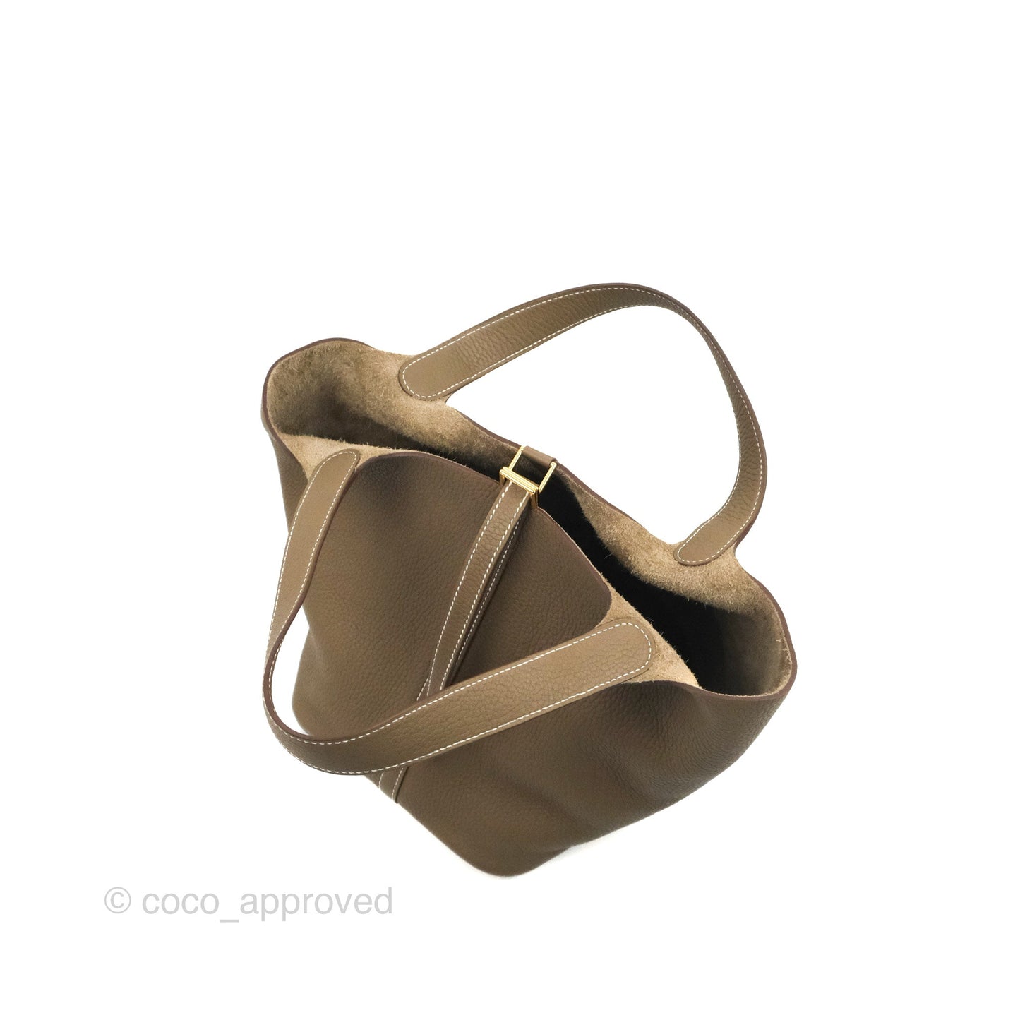 Hermès Picotin Lock 22 Clemence Etoupe Gold Hardware