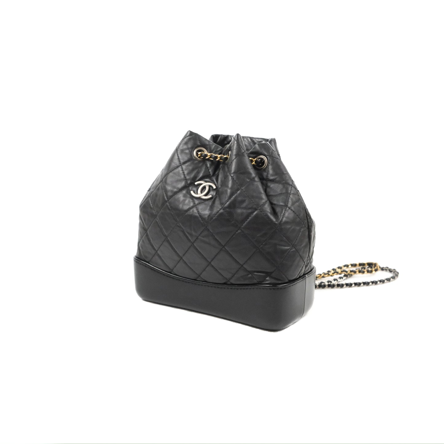 Chanel Small Gabrielle Backpack Black Aged Calfskin