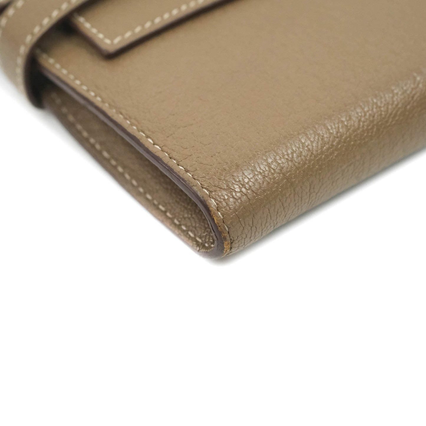 Hermès Kelly Wallet Etoupe Chevre Mysore Palladium Hardware