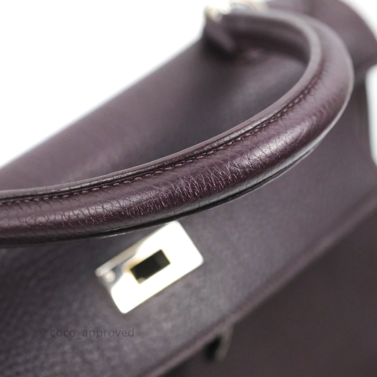 Hermès Retourne Kelly 28 Raisin TPM Palladium Hardware