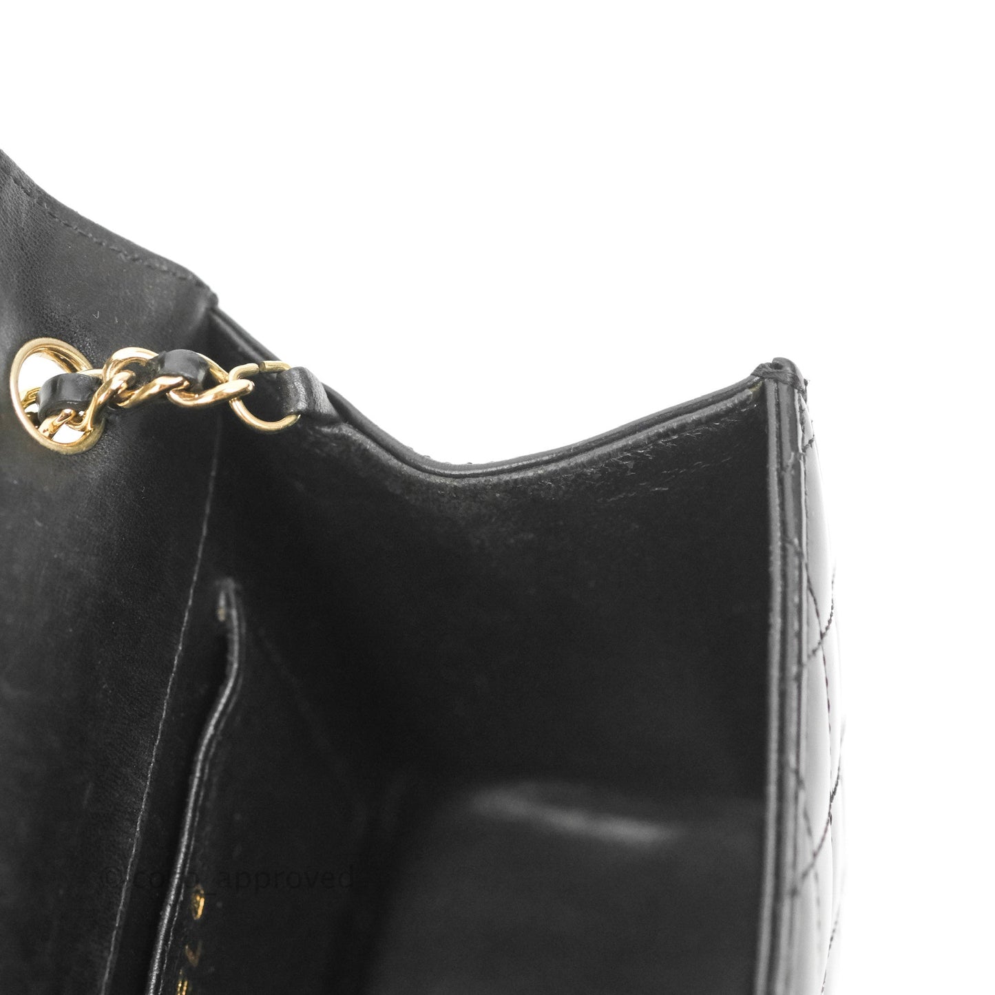 Chanel Mini Flap Clutch with Chain Black Gold Hardware