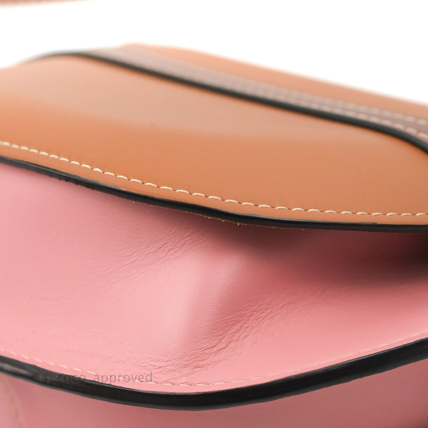 Loewe Small Gate Bag Smooth Calfskin in Tan/Pink