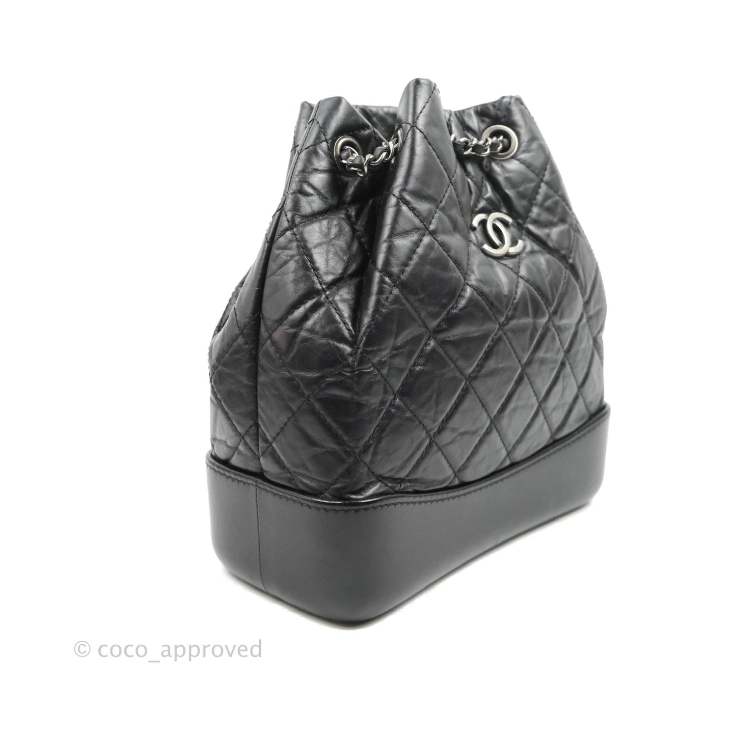 Chanel Small Gabrielle Backpack Black Aged Calfskin