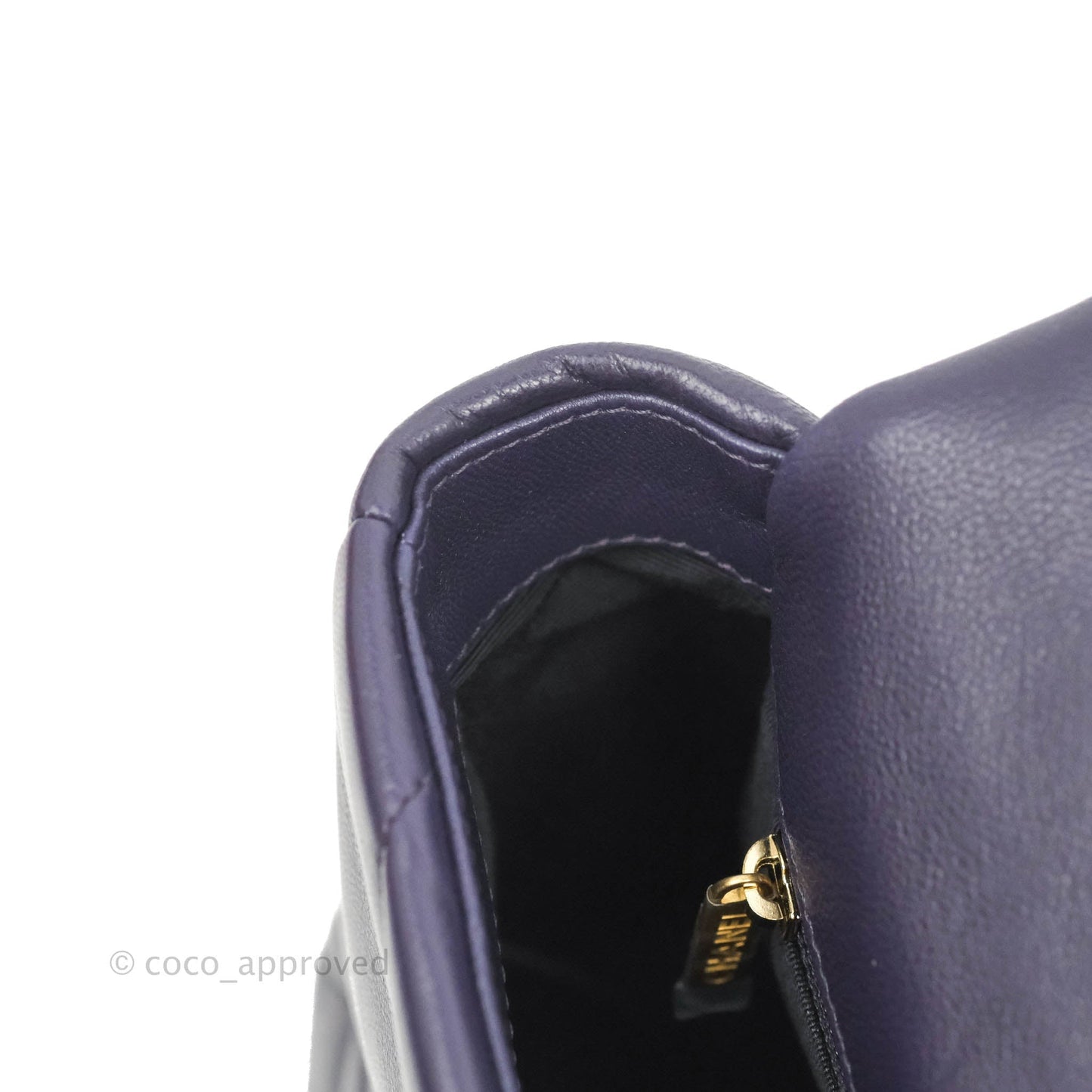 Chanel 19 Small Dark Purple Mixed Hardware