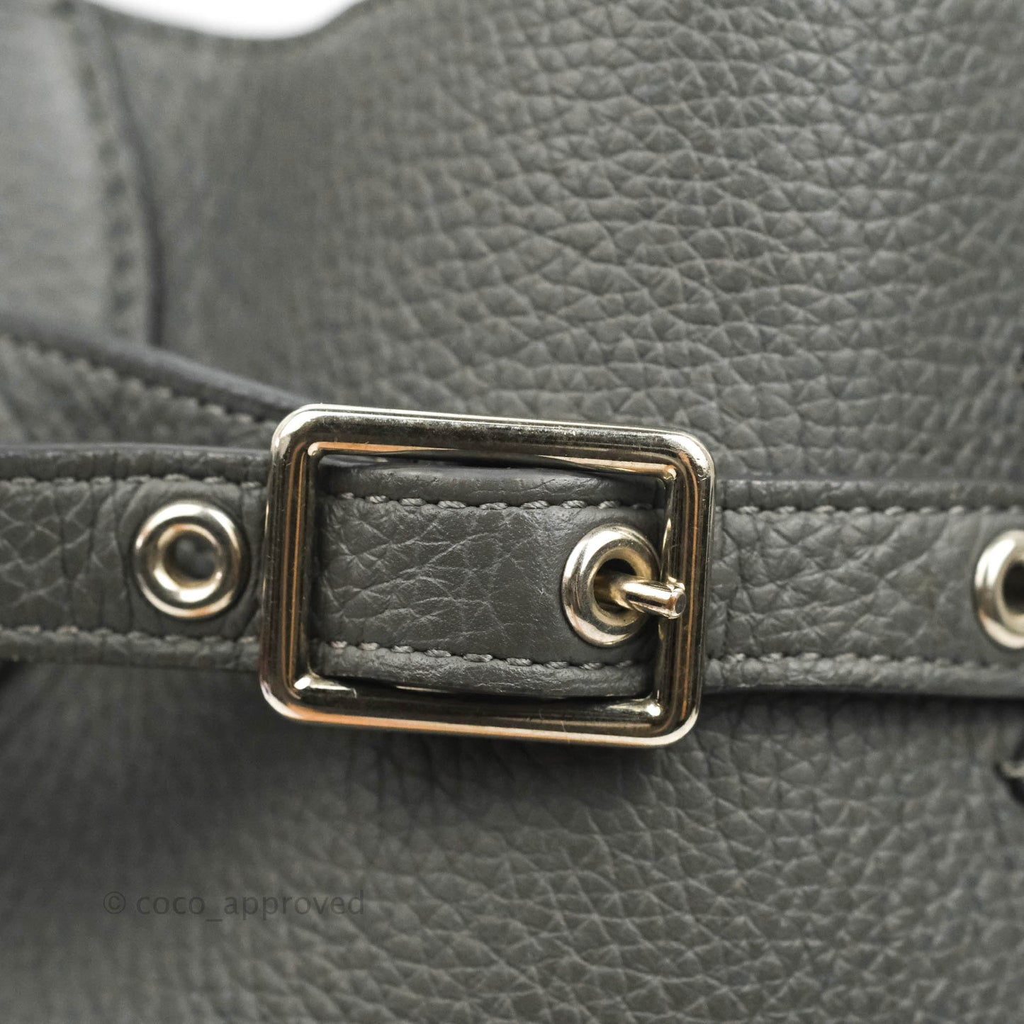 Celine Big Bag Nano Bucket Grey Grained Calfskin