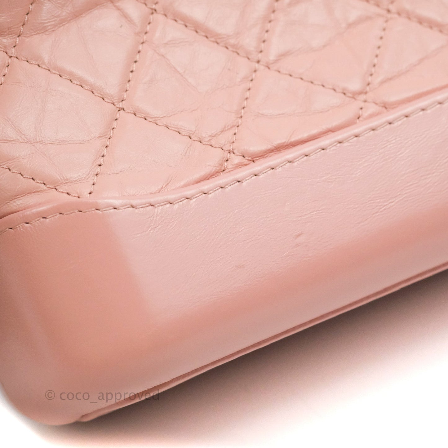 Chanel Quilted Small Gabrielle Hobo Pink Aged Calfskin