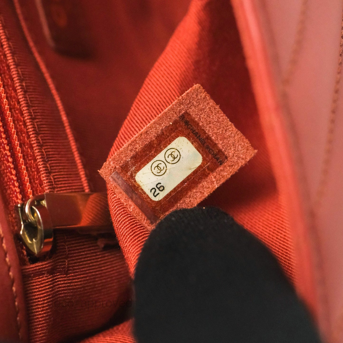 Chanel Small Statement Chevron Flap Bag Red Calfskin Gold Hardware