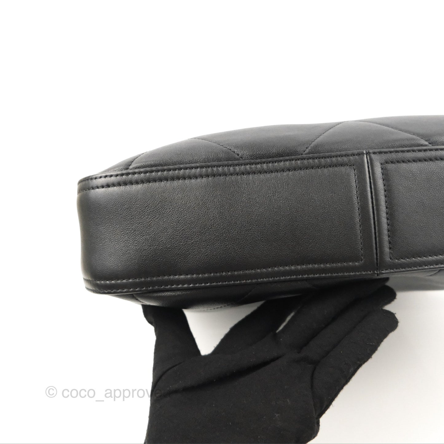 Chanel Large Stitched Easy Mood Hobo Black Calfskin