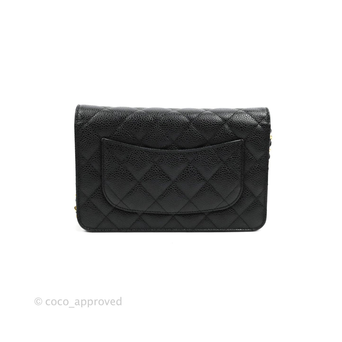 Chanel Quilted Classic WOC Black Caviar Gold Hardware