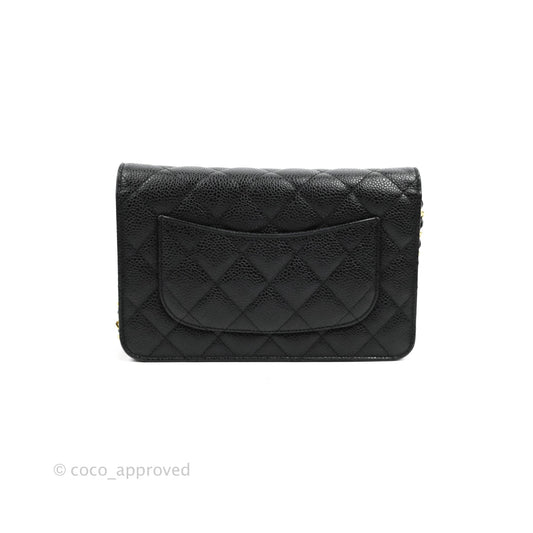 Chanel Quilted Classic WOC Black Caviar Gold Hardware