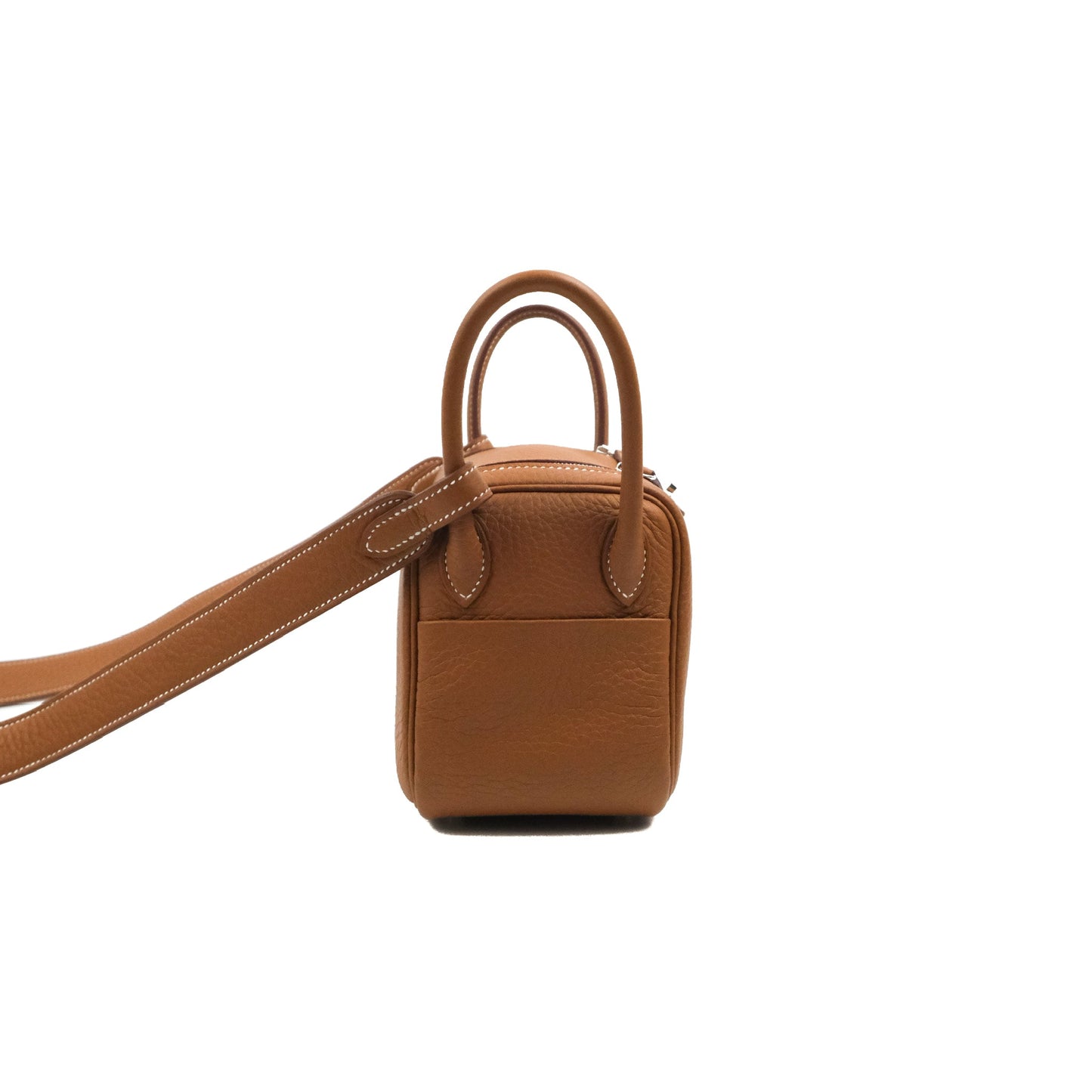 Hermès Mini Lindy 20 Gold Clemence Silver Hardware