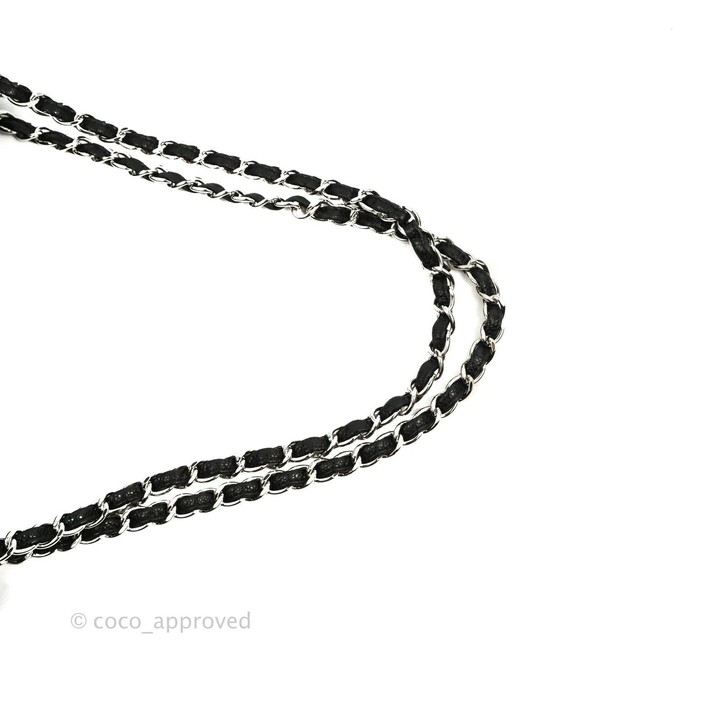 Chanel Quilted Maxi Double Flap Black Caviar Silver Hardware