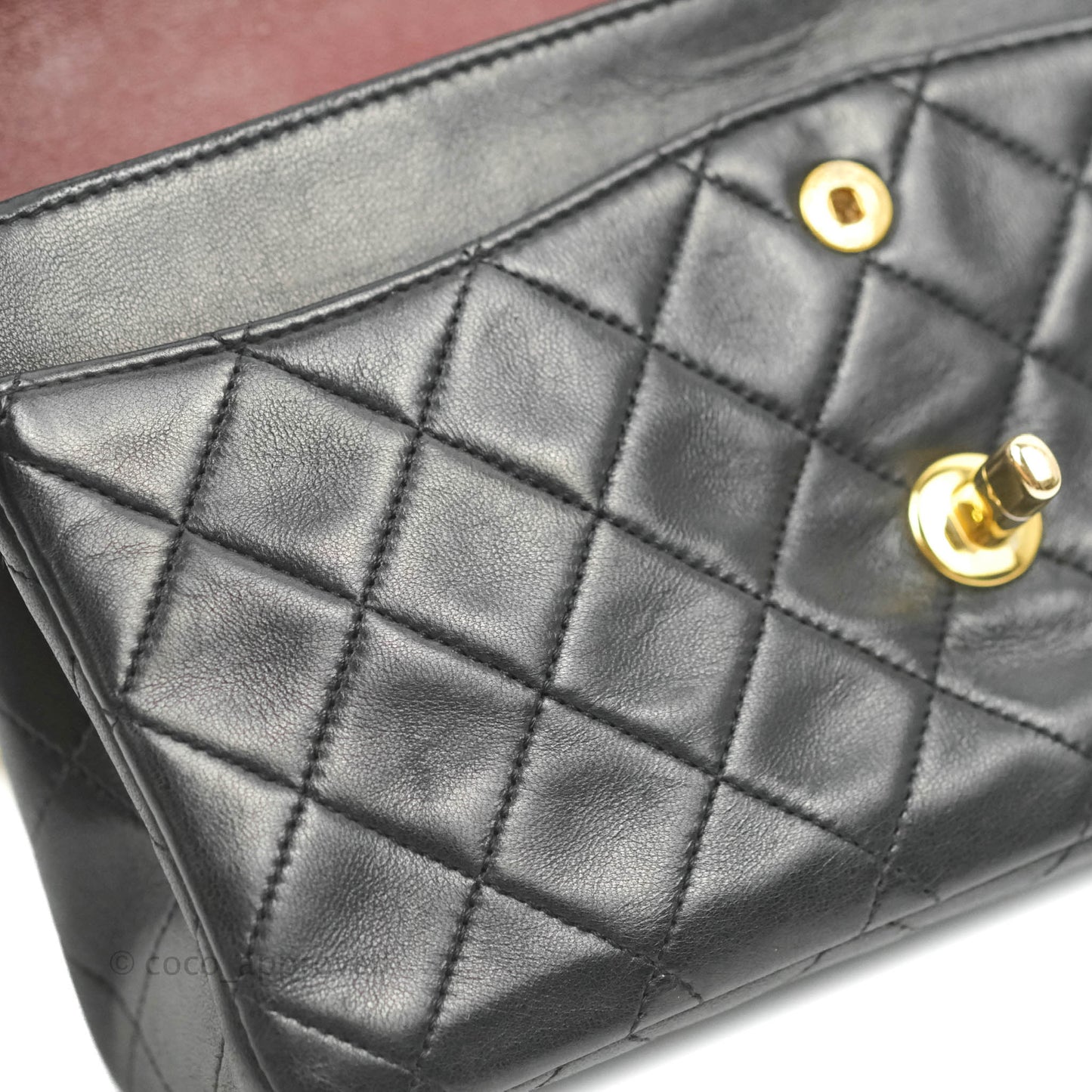 Chanel Classic Vintage Small Flap Black Lambskin 24K Gold Hardware